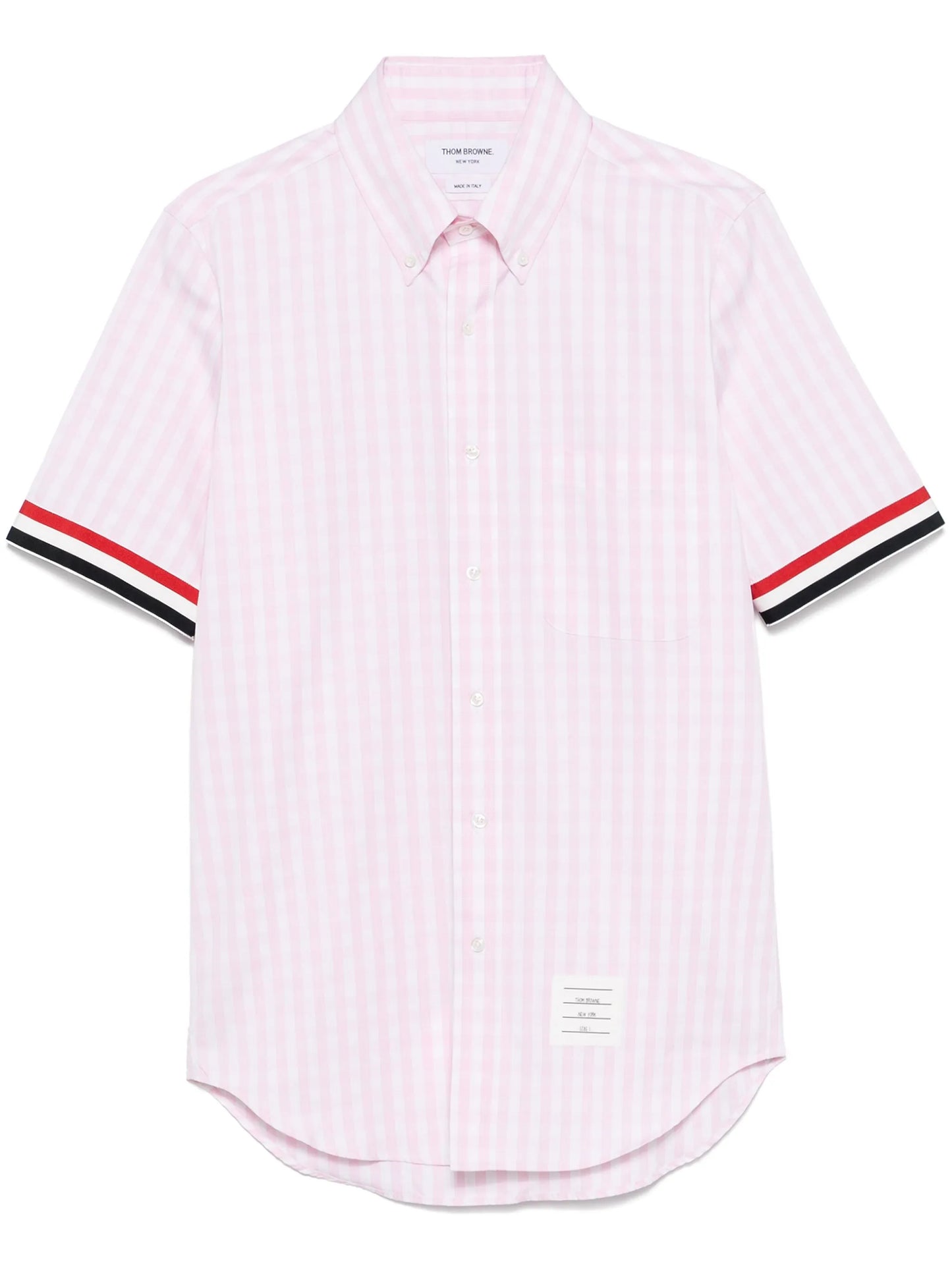 gingham-check shirt