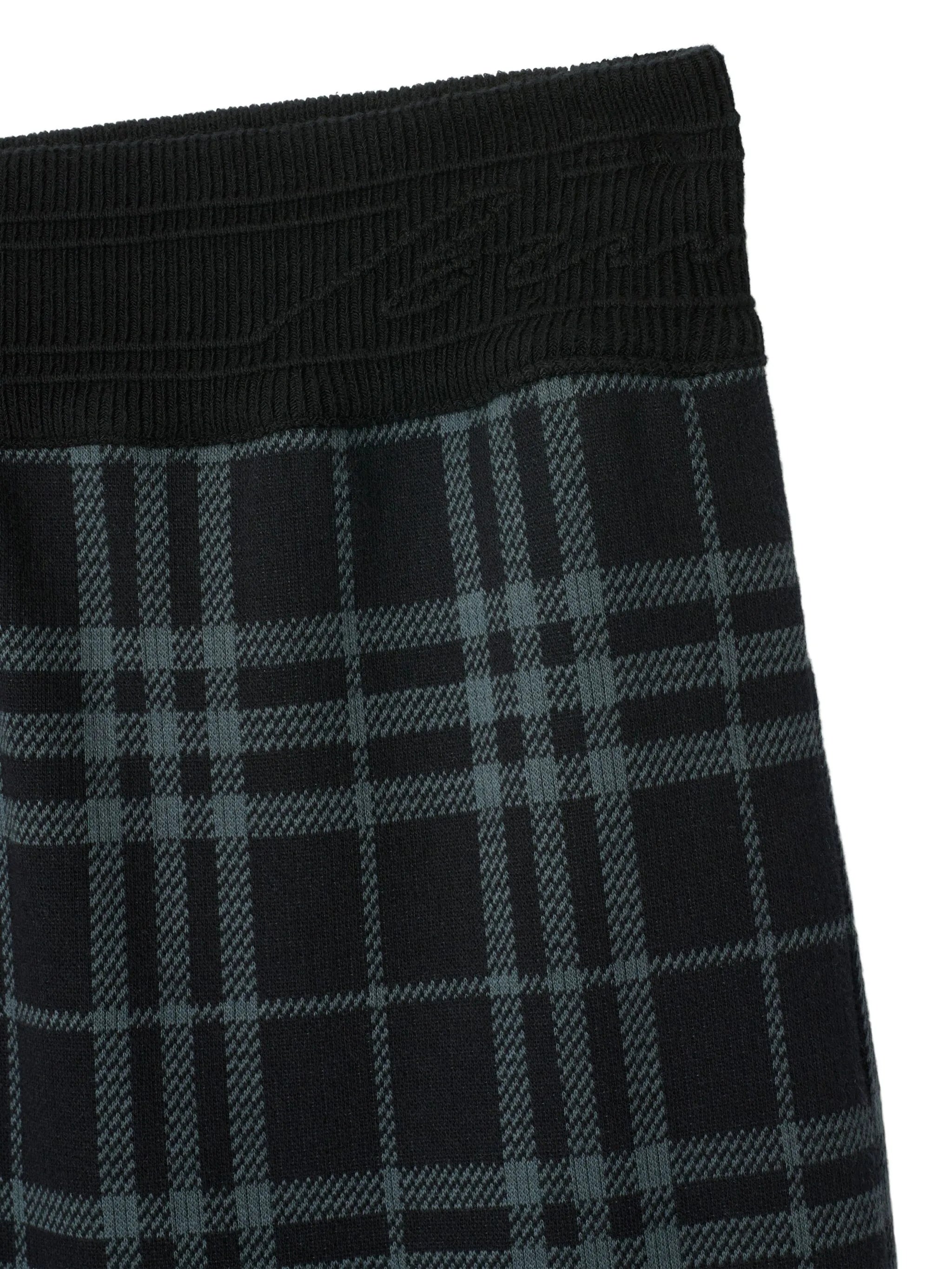 check-print shorts
