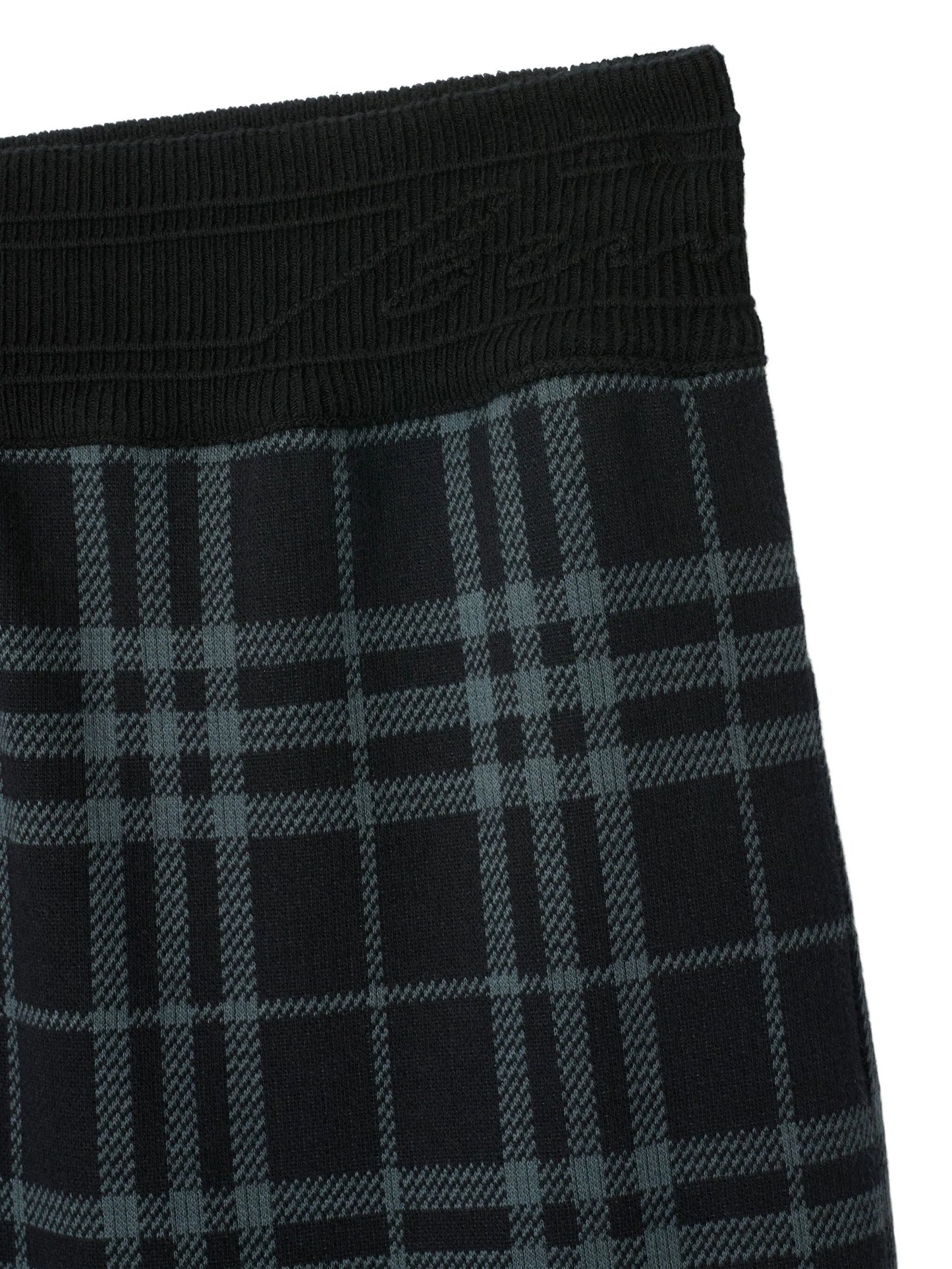 check-print shorts