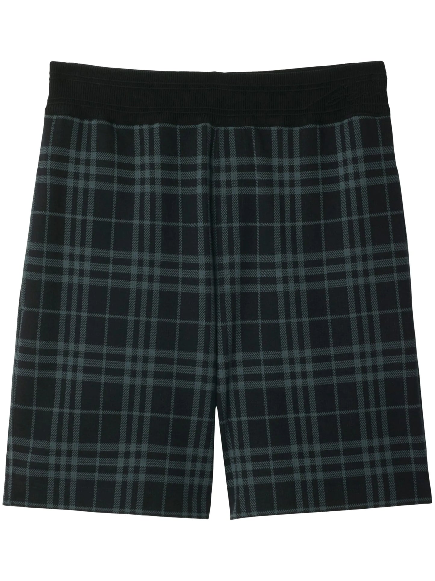 check-print shorts