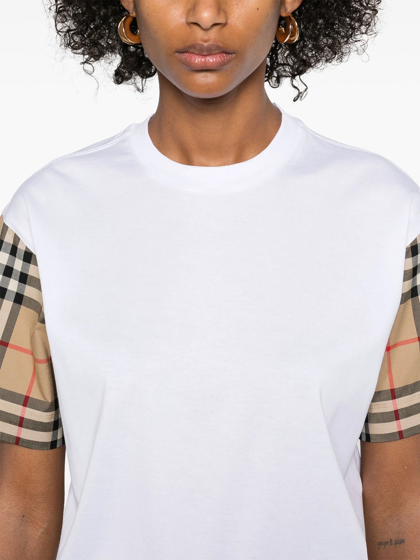 Vintage Check-detail T-shirt