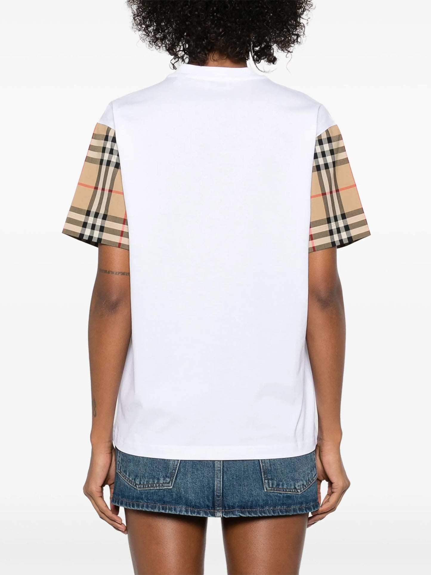 Vintage Check-detail T-shirt