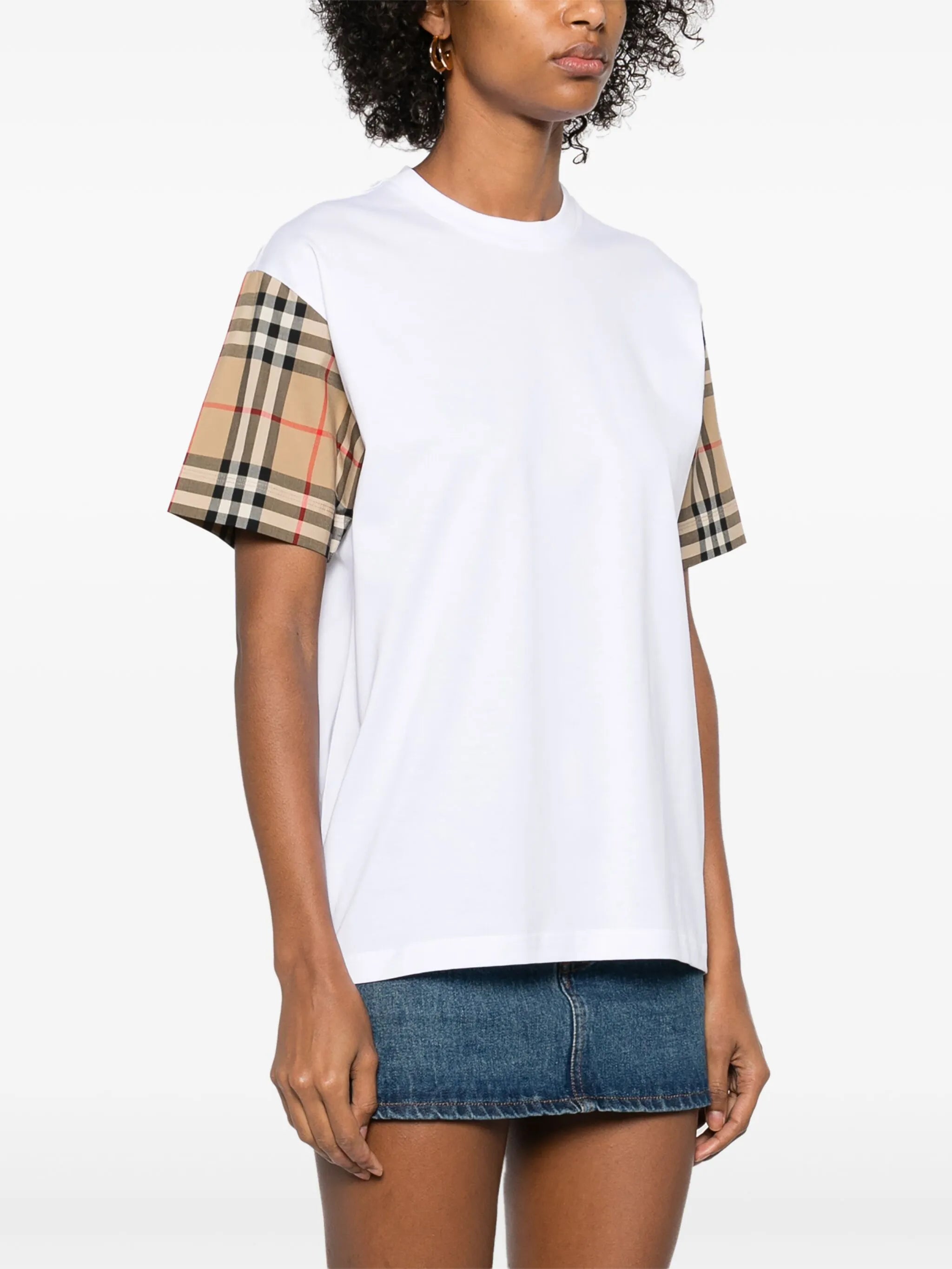 Vintage Check-detail T-shirt