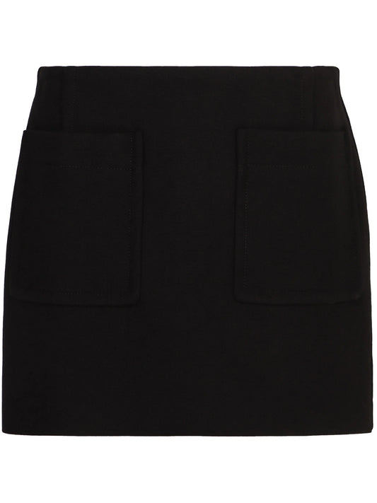 double cotton mini skirt