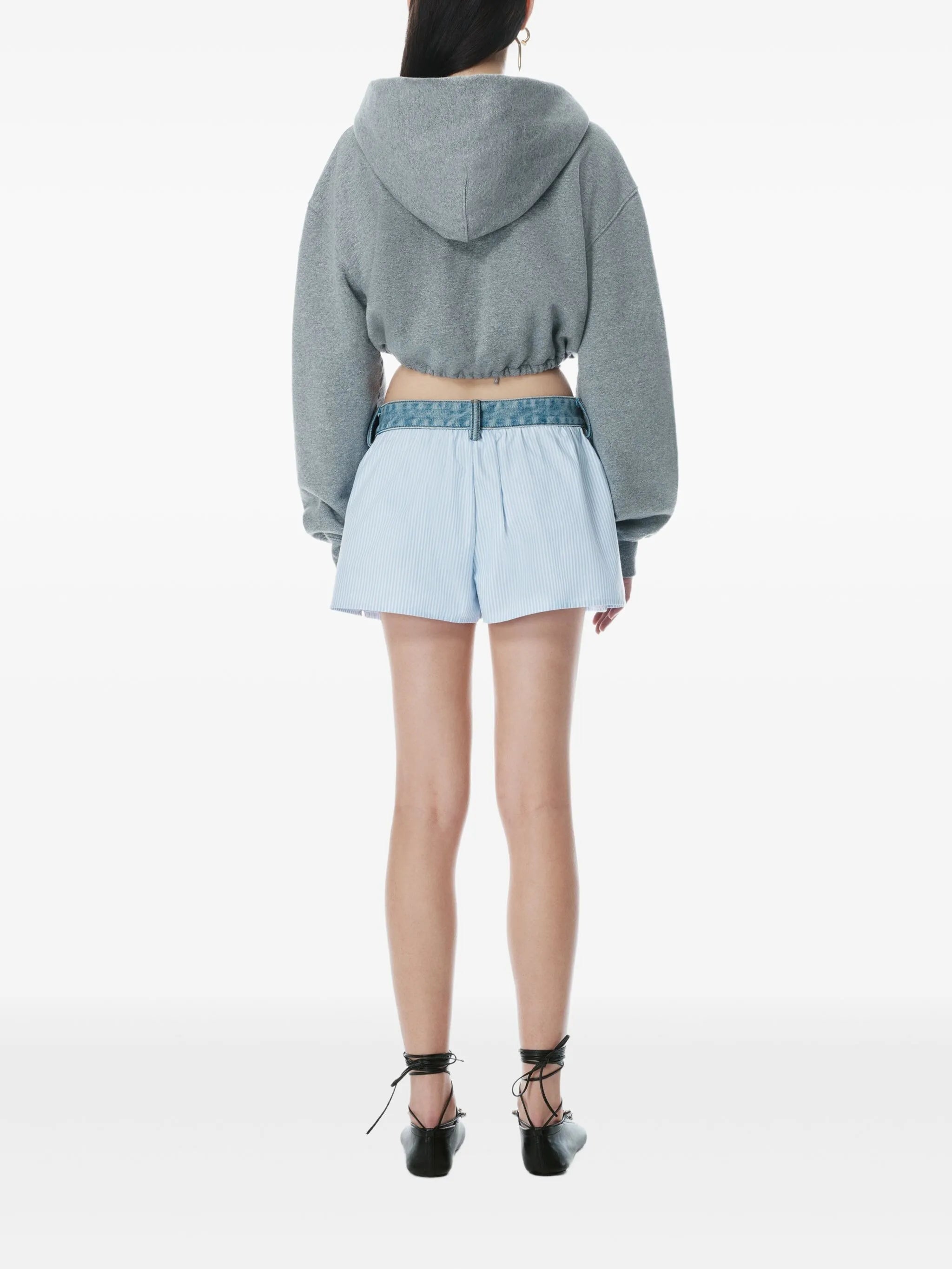 denim waist shorts