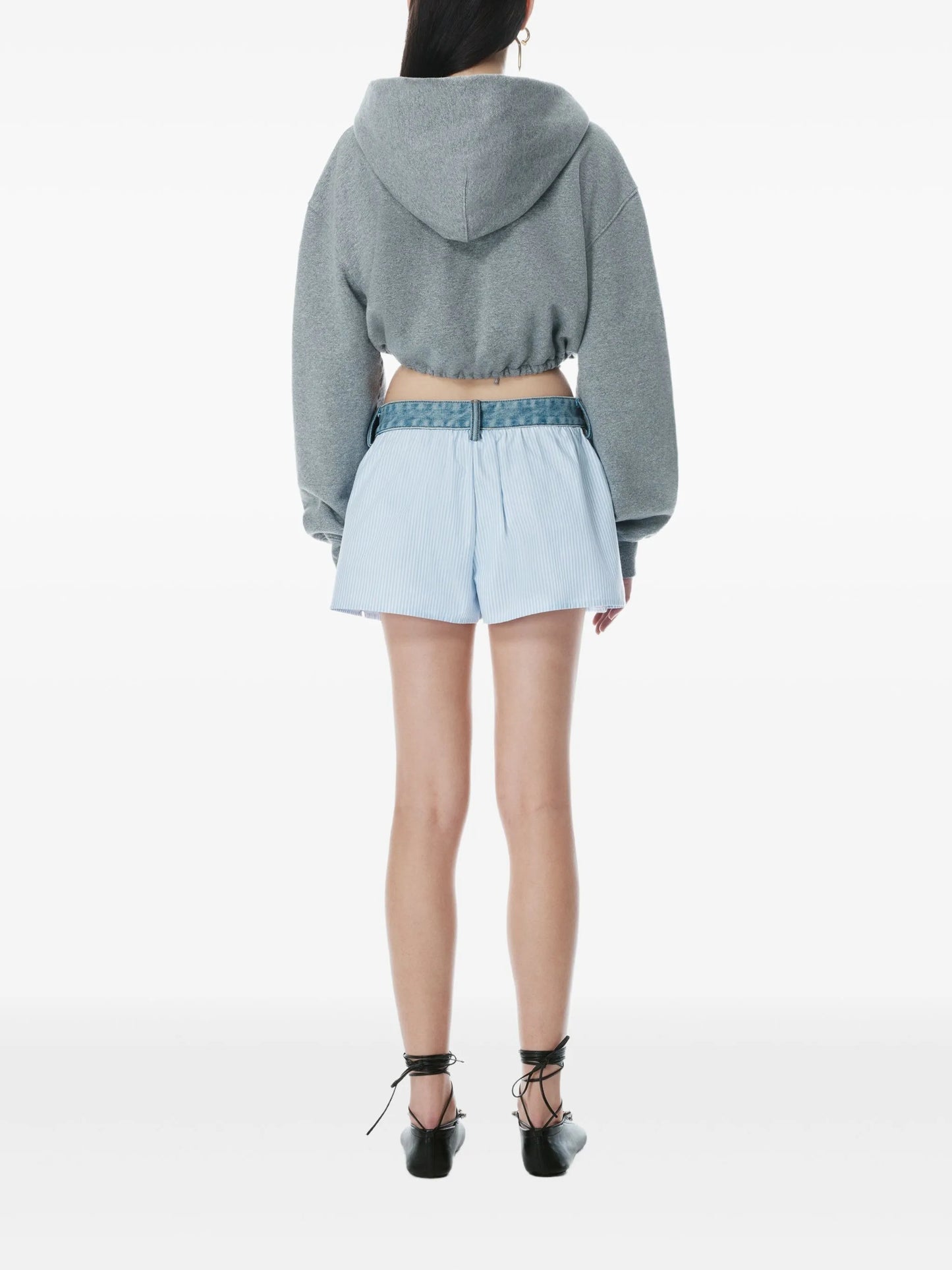 denim waist shorts