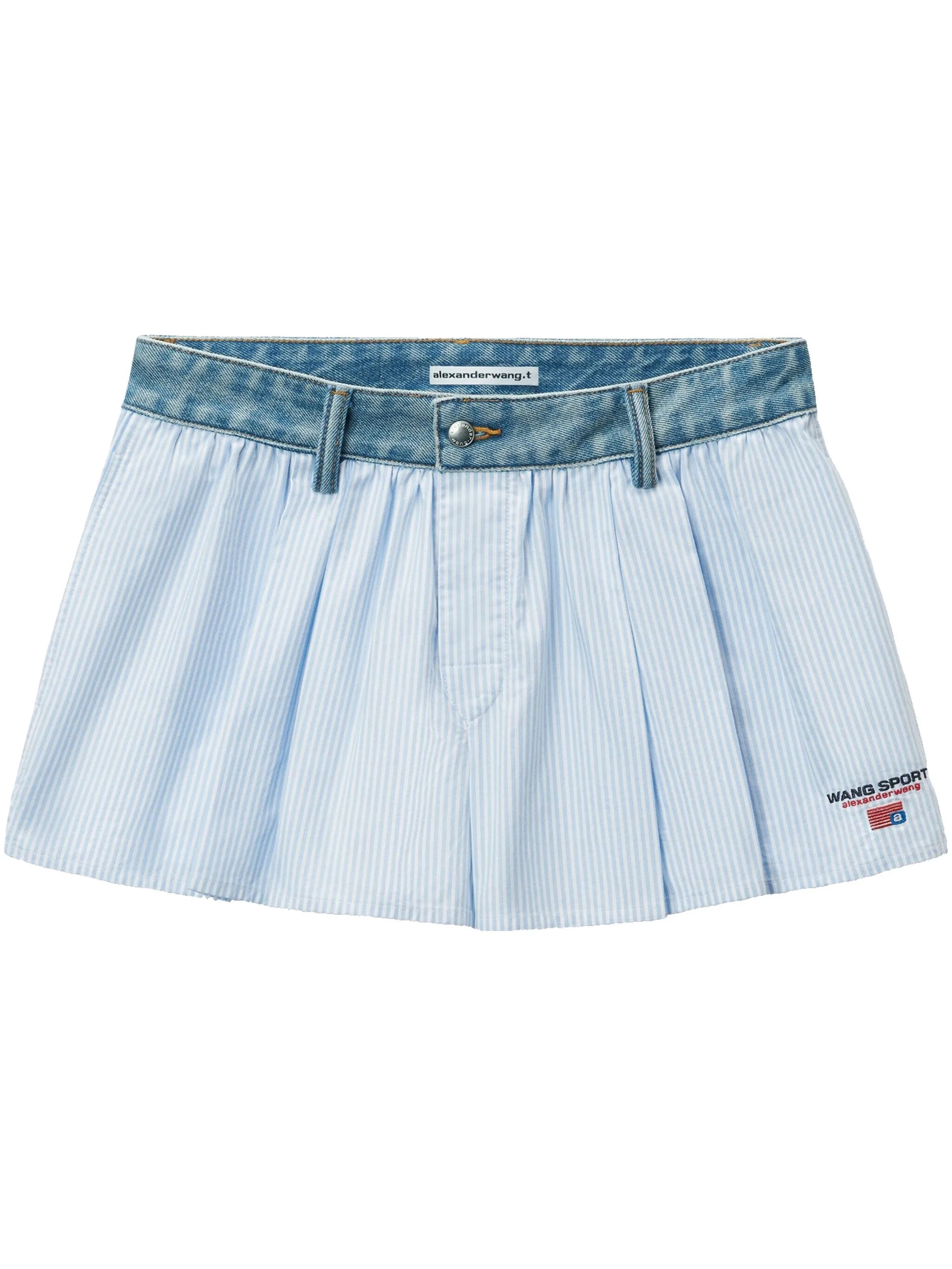 denim waist shorts