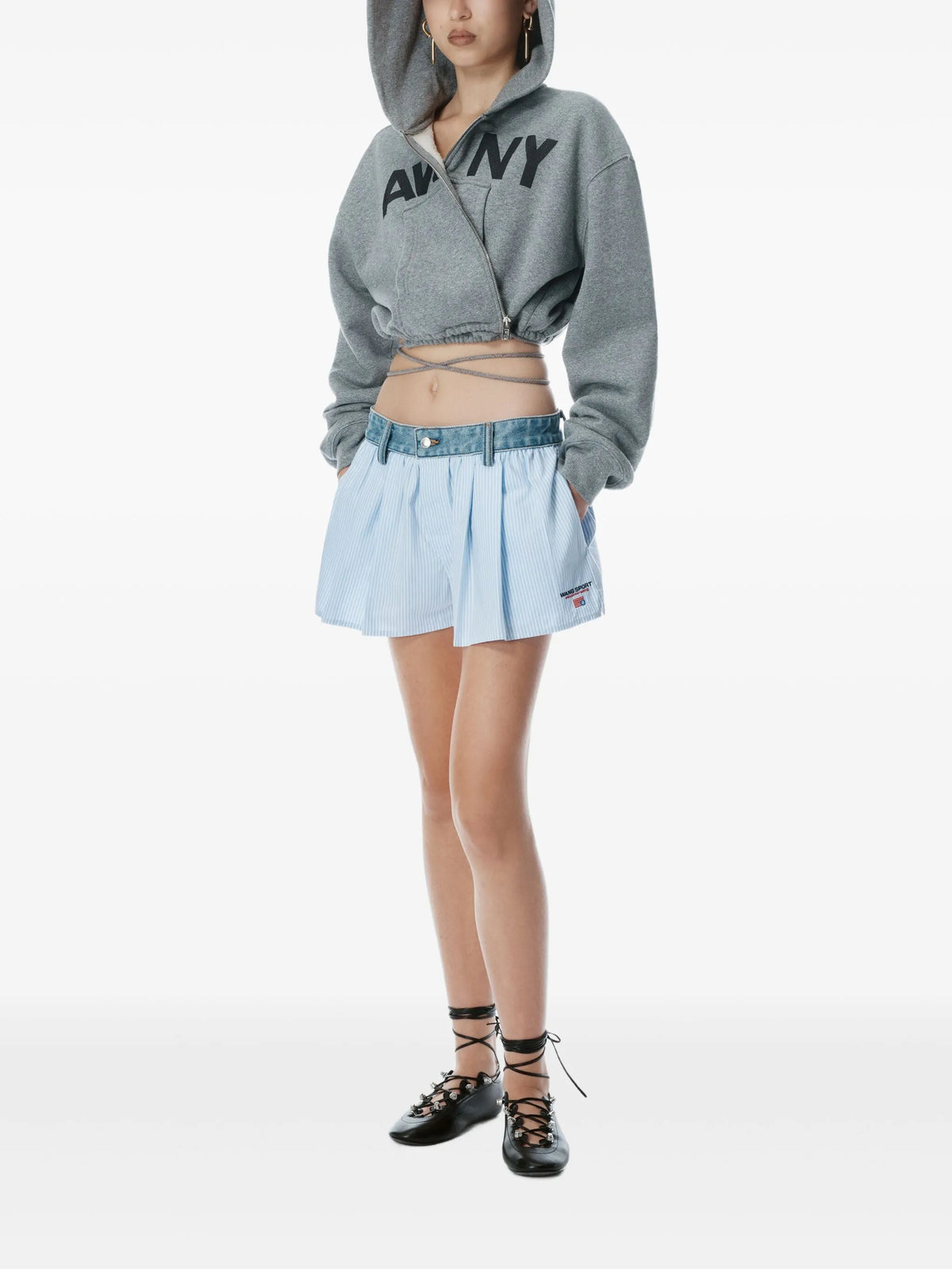 denim waist shorts