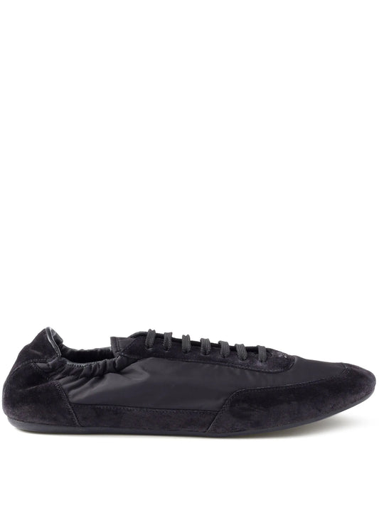 Collapse Re-Nylon suede sneakers