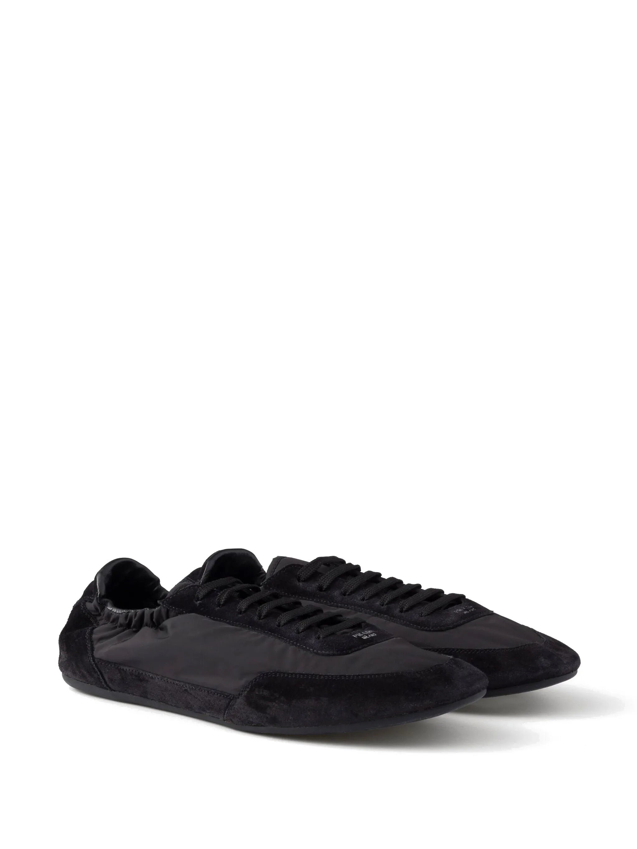 Collapse Re-Nylon suede sneakers