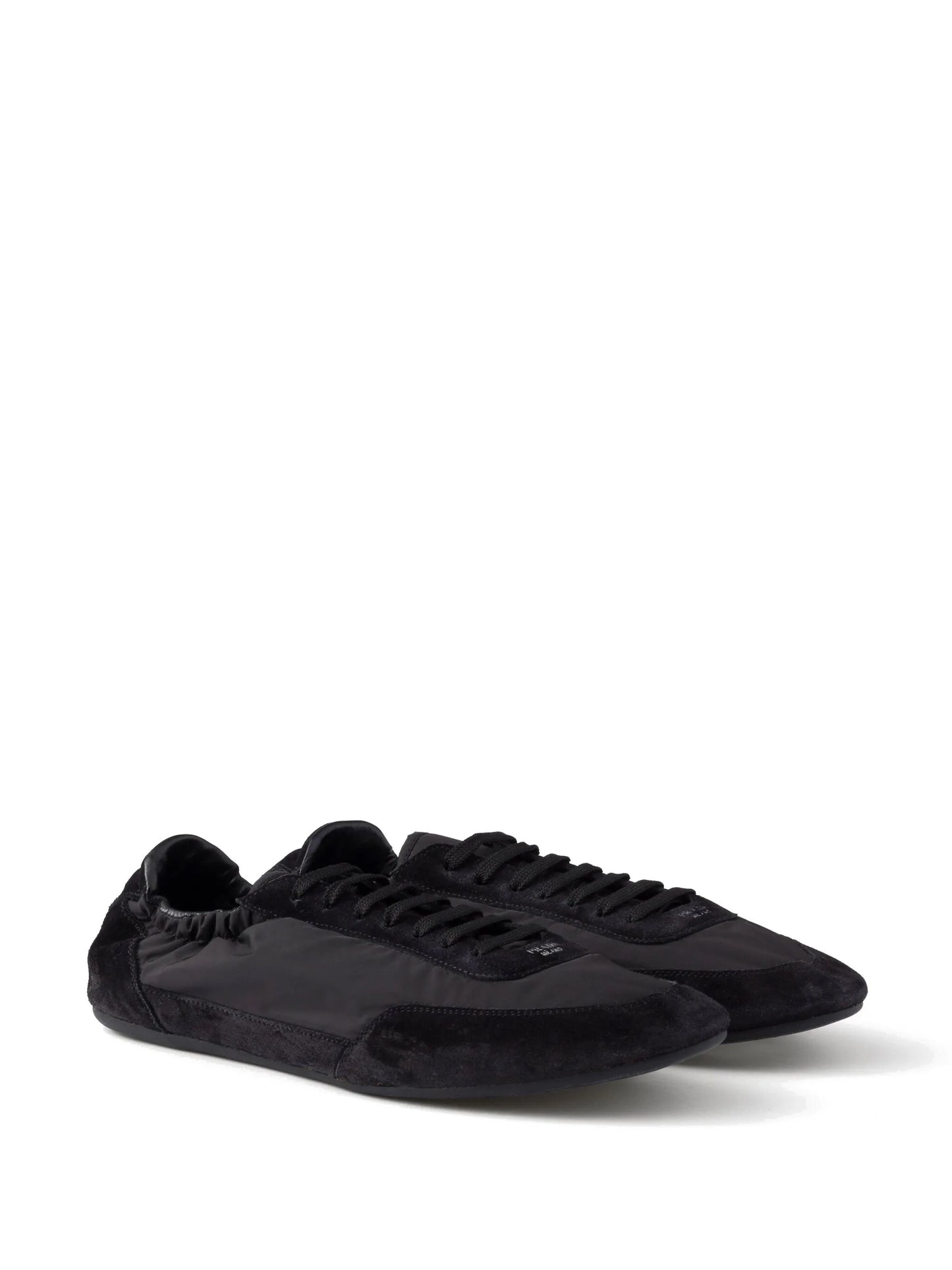 Collapse Re-Nylon suede sneakers
