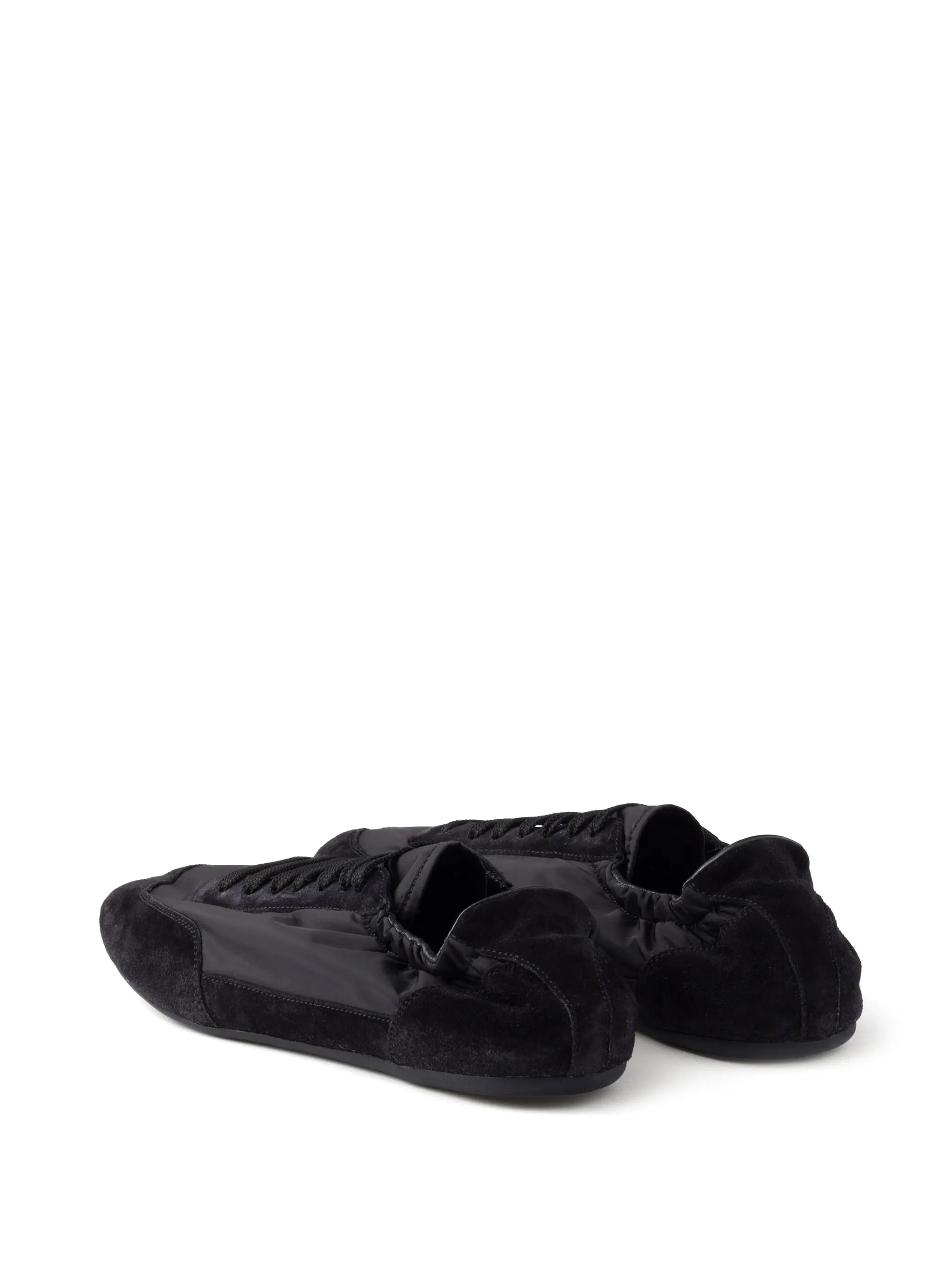 Collapse Re-Nylon suede sneakers