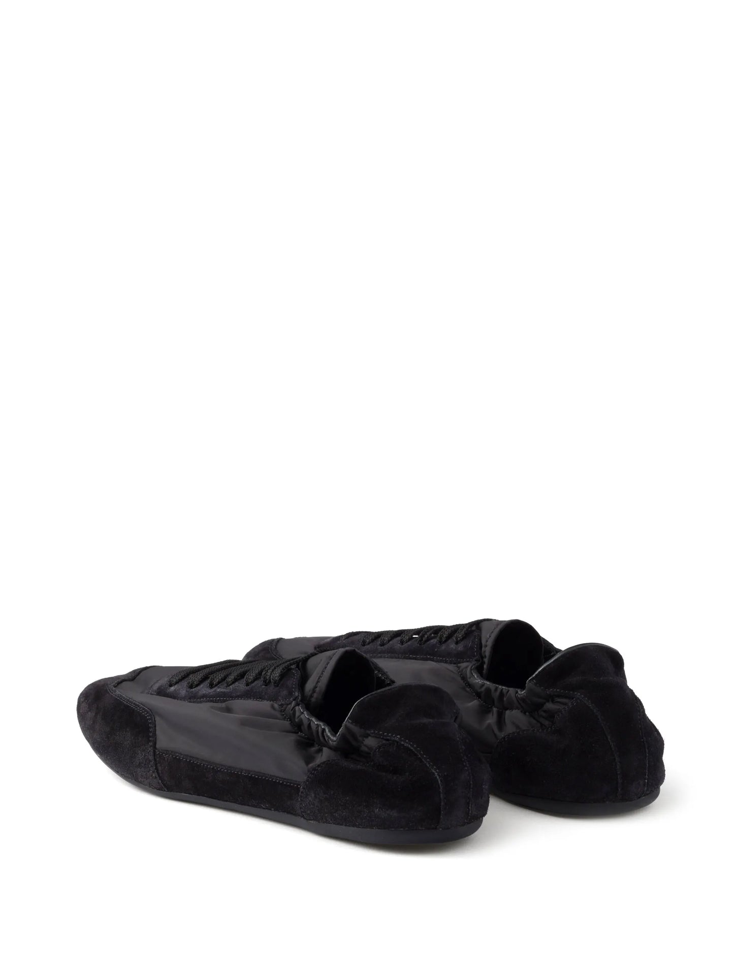 Collapse Re-Nylon suede sneakers