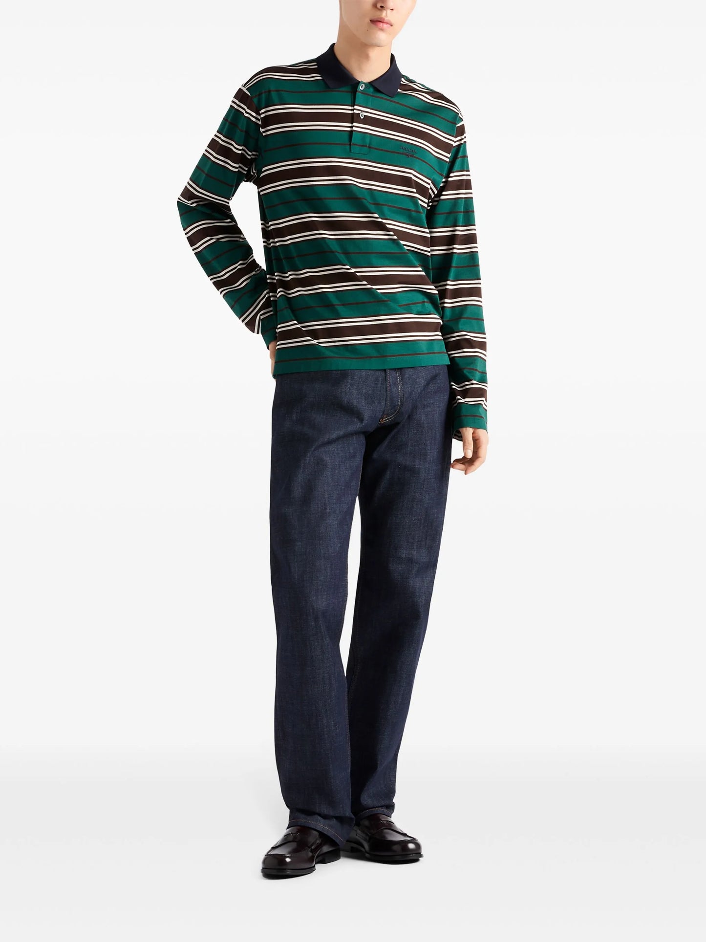striped polo shirt