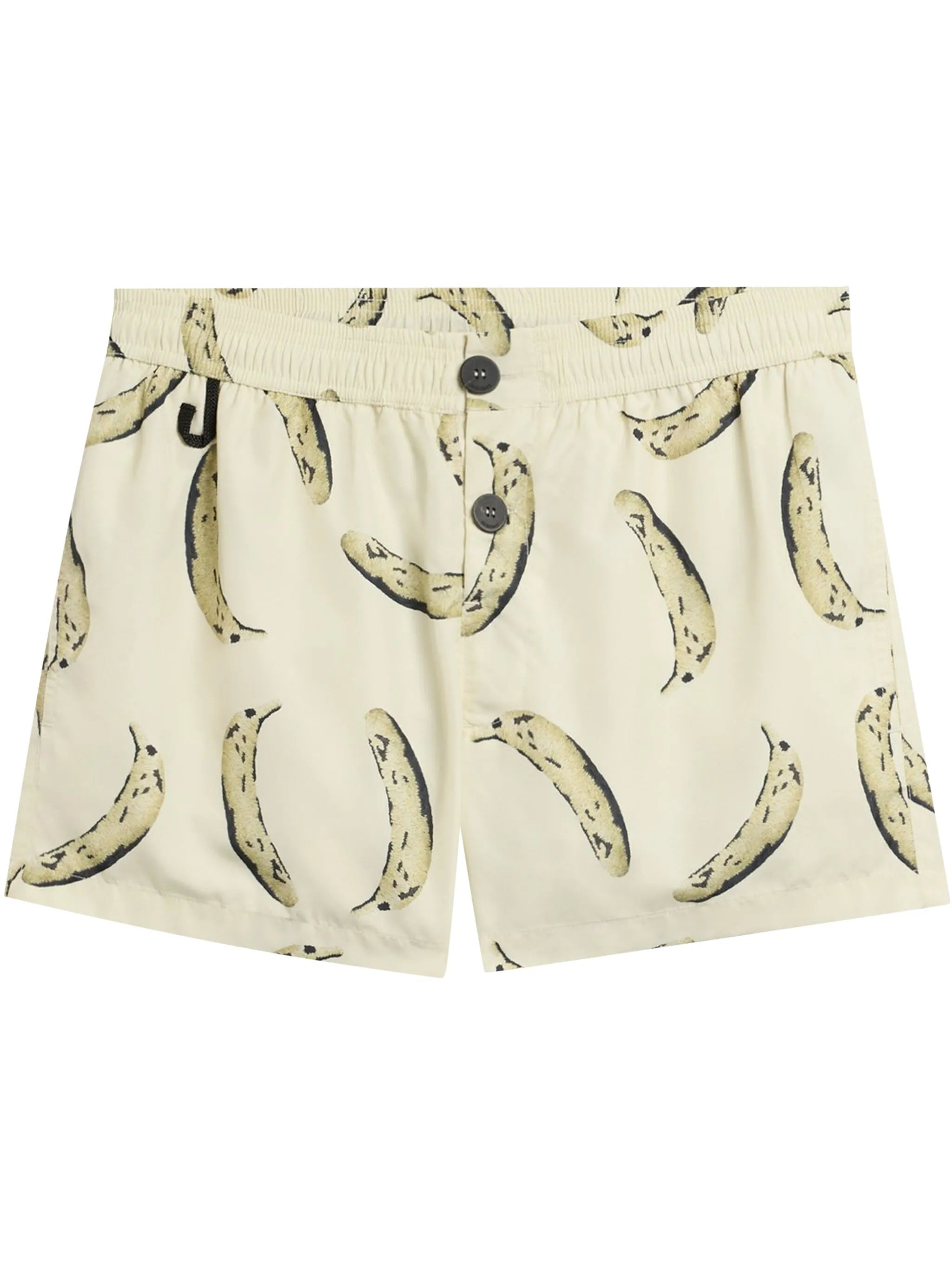 banana-print shorts