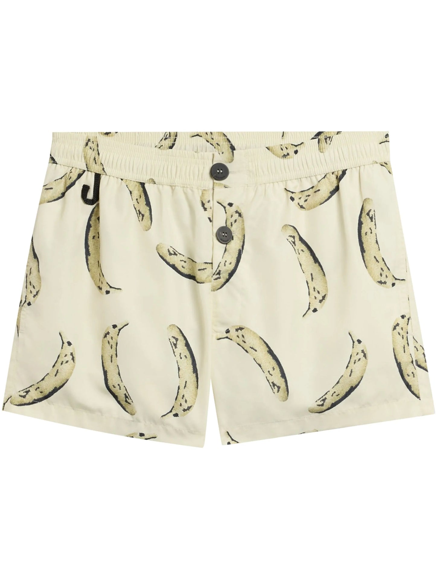 banana-print shorts