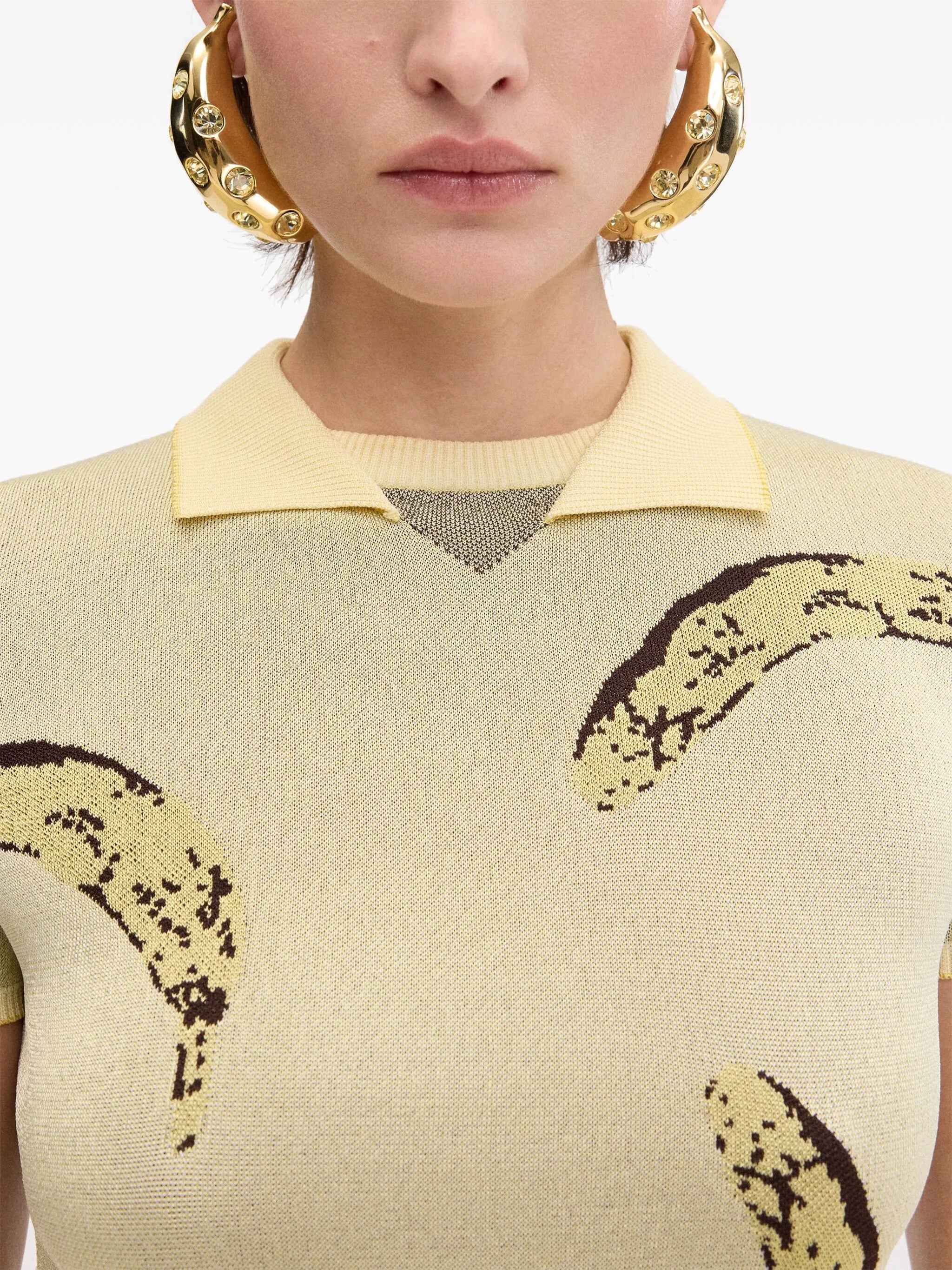 intarsia-knit T-shirt