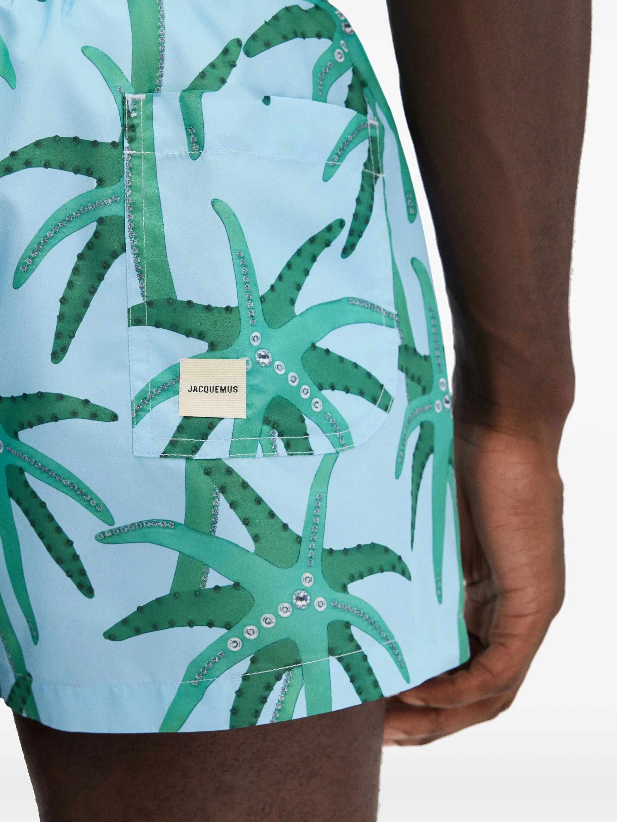 floral-print shorts