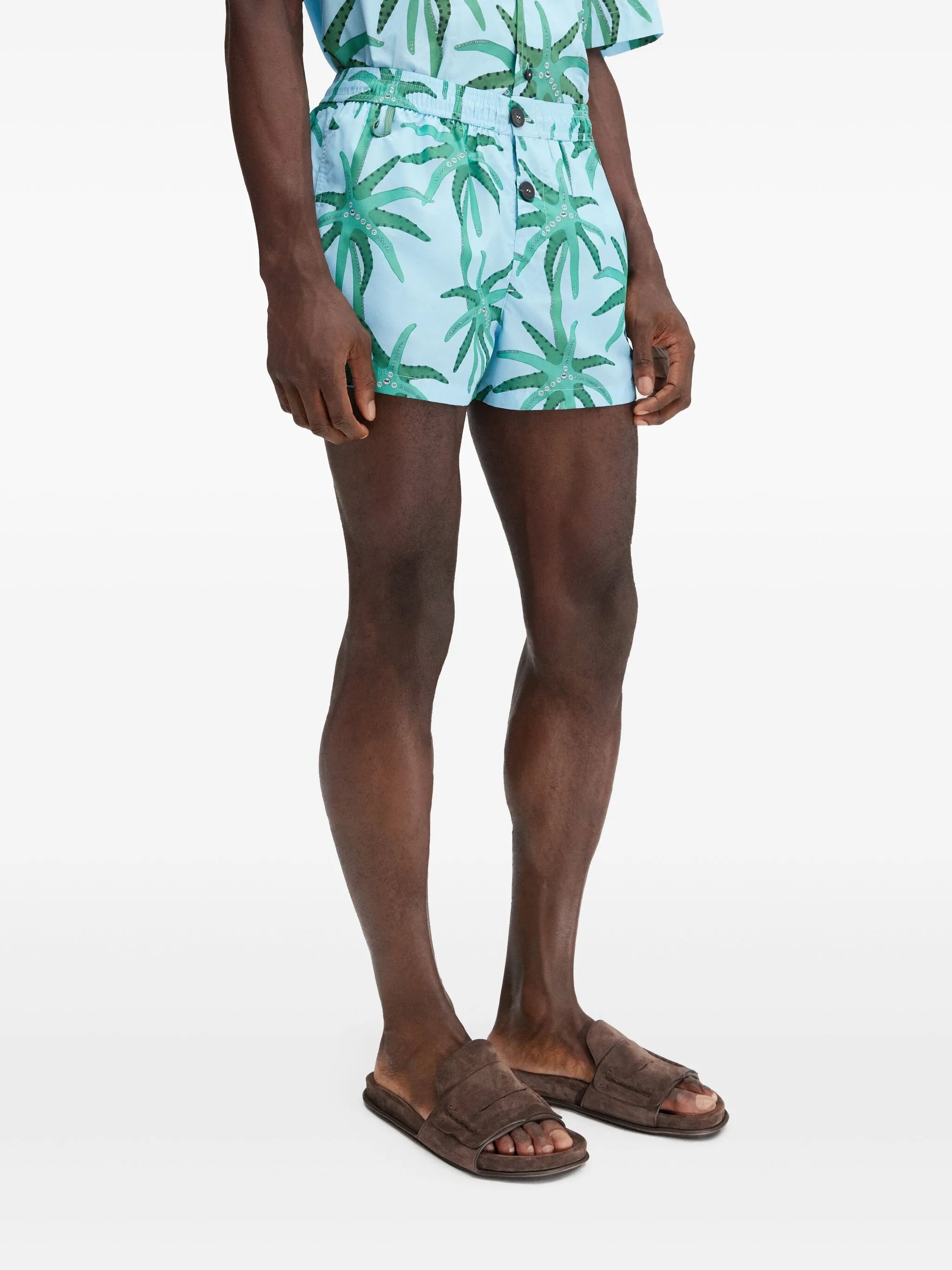 floral-print shorts