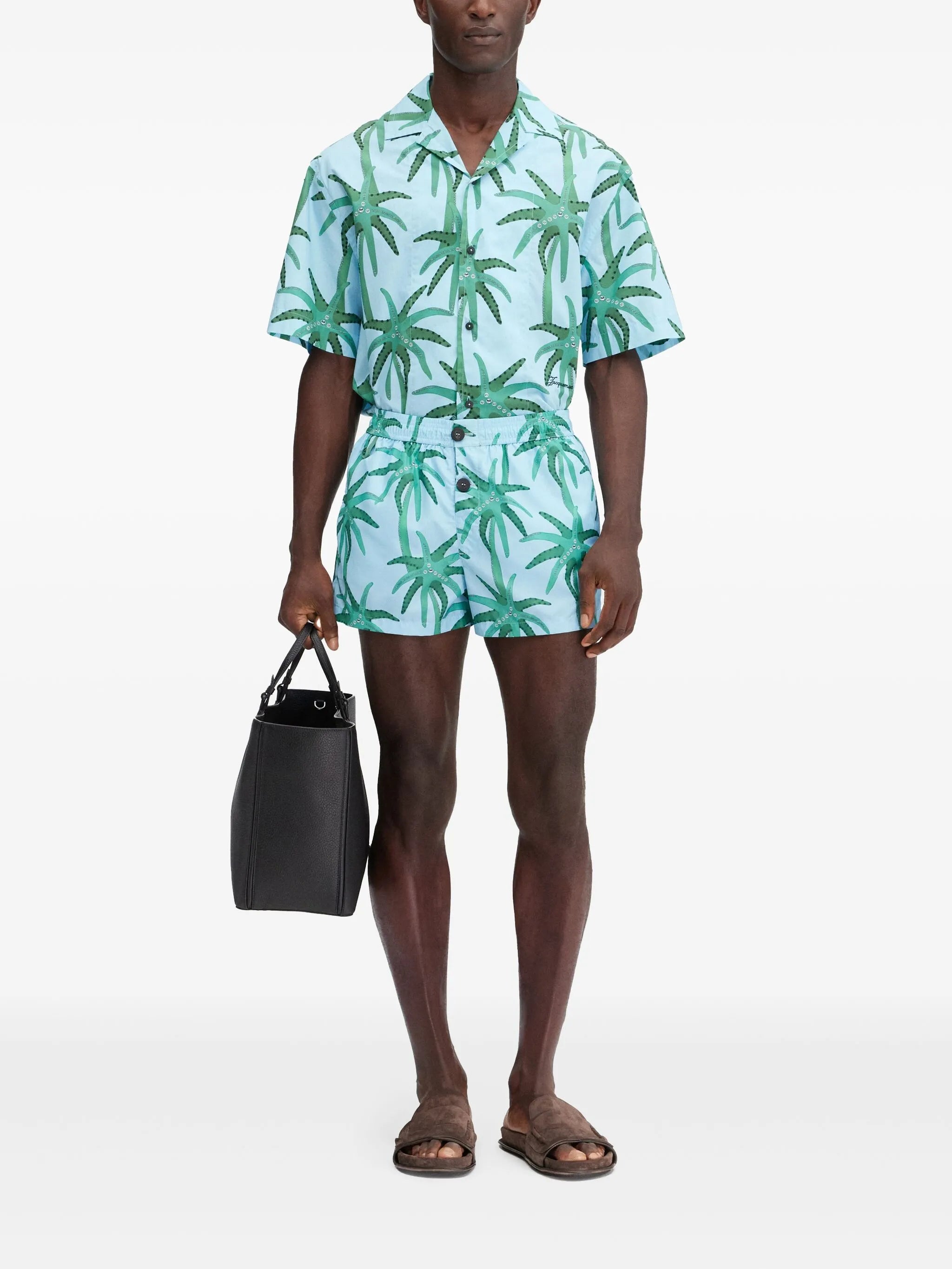 floral-print shorts