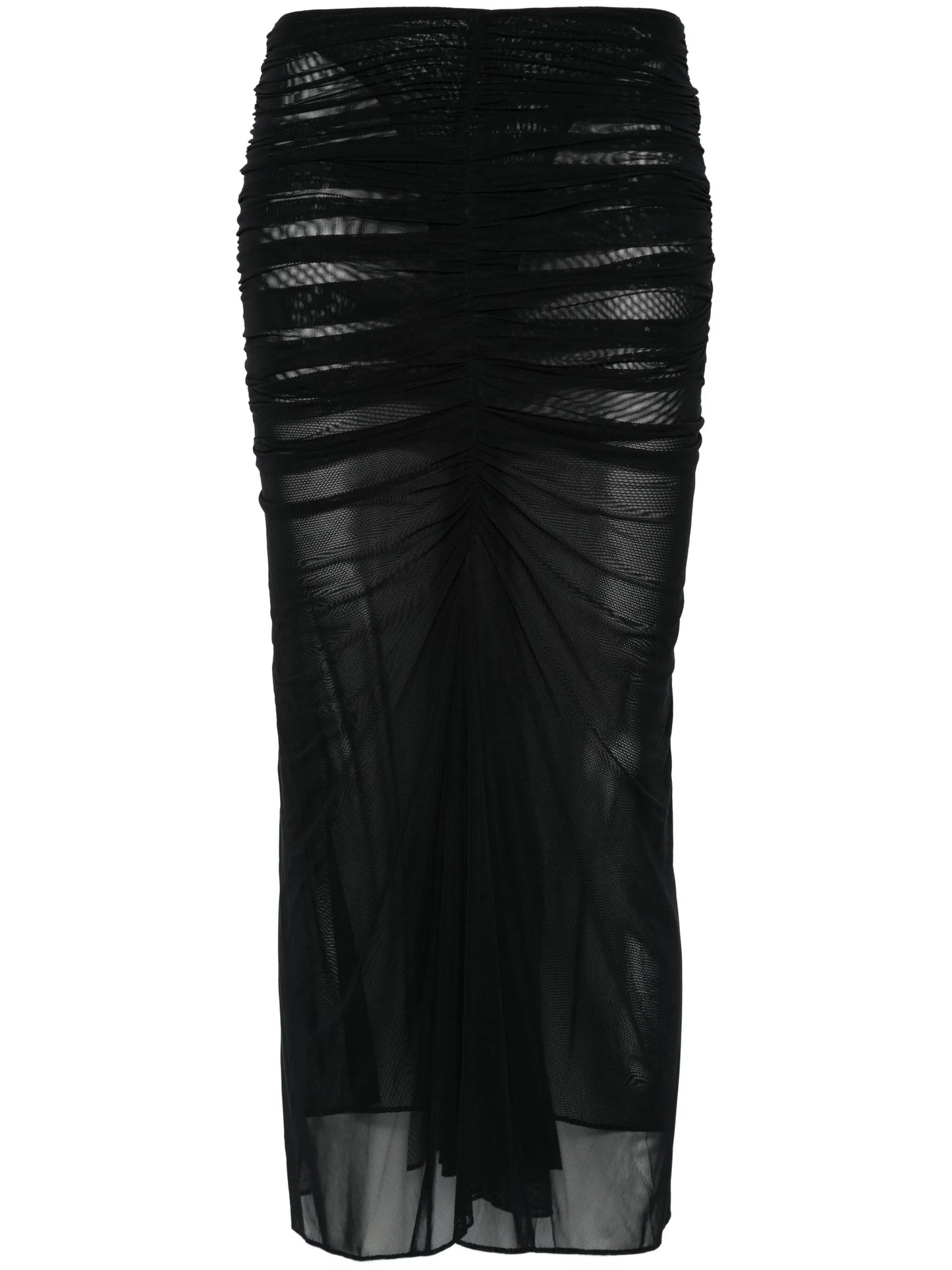 ruched midi skirt