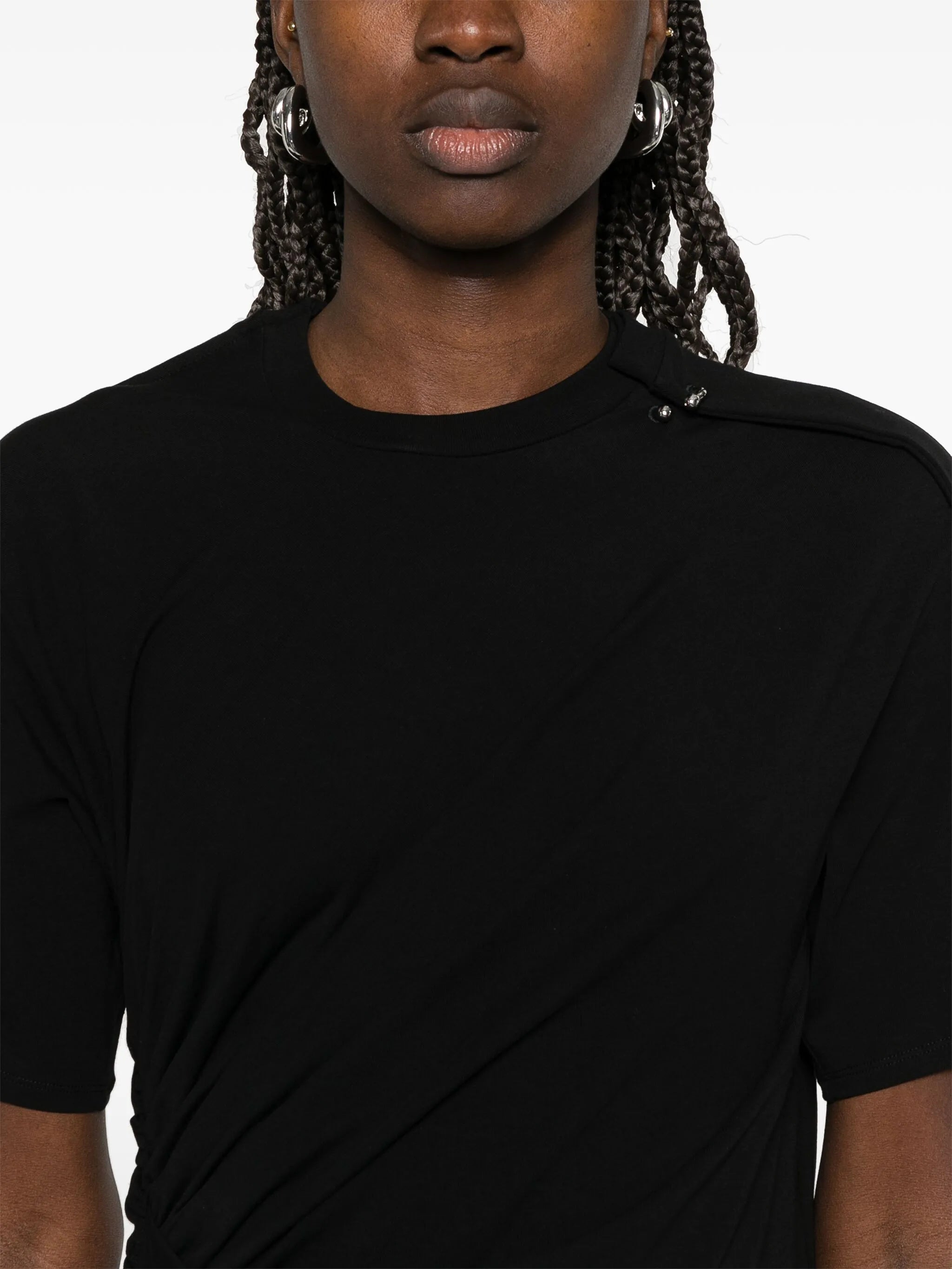 piercing-detail midi dress