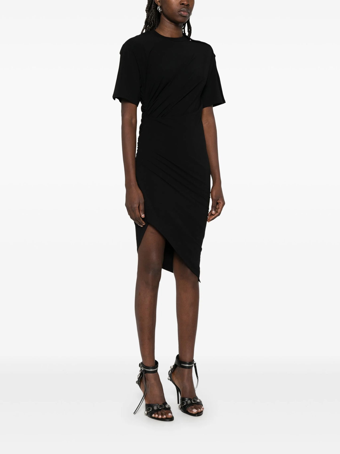 piercing-detail midi dress