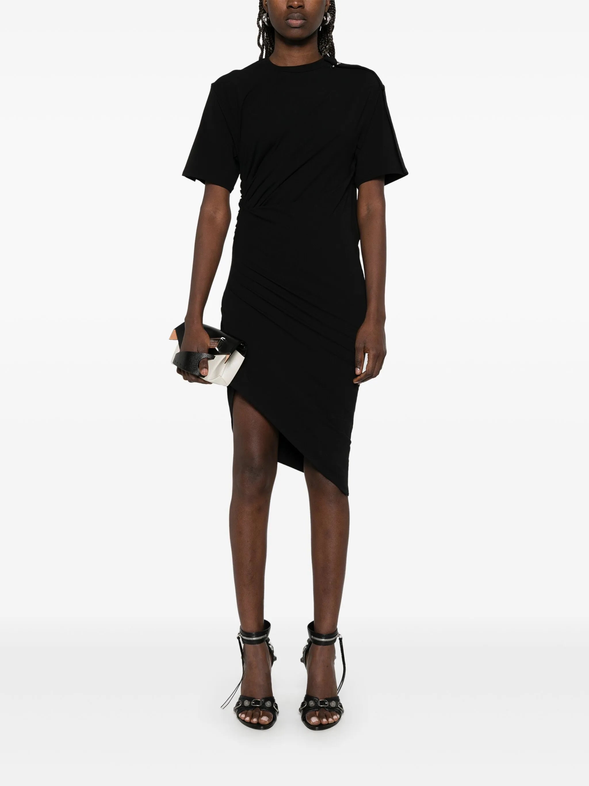 piercing-detail midi dress