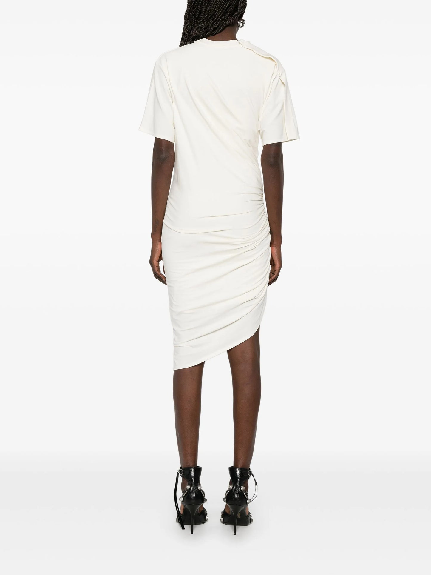 piercing-detail midi dress