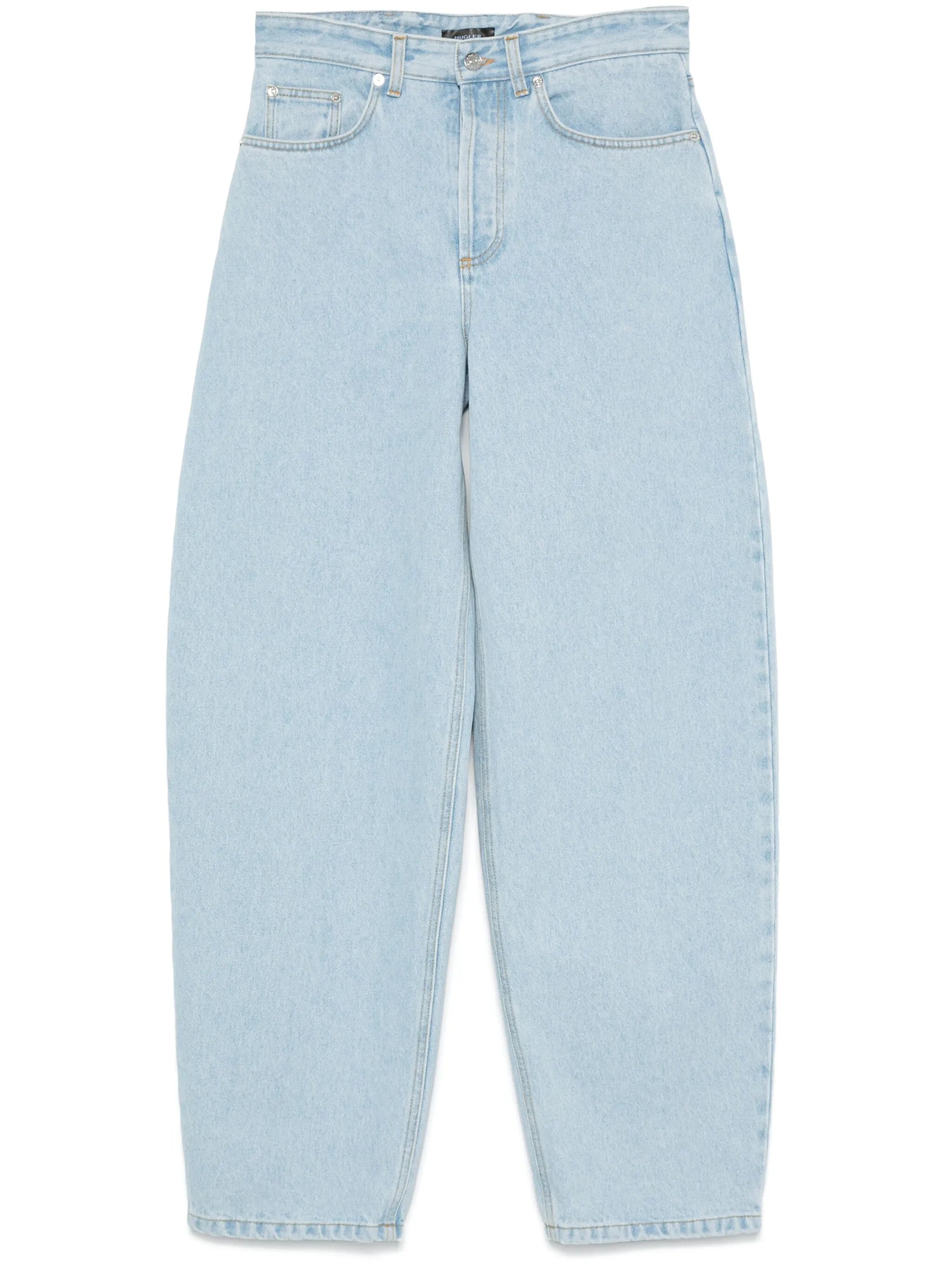 lace-up wide leg jeans