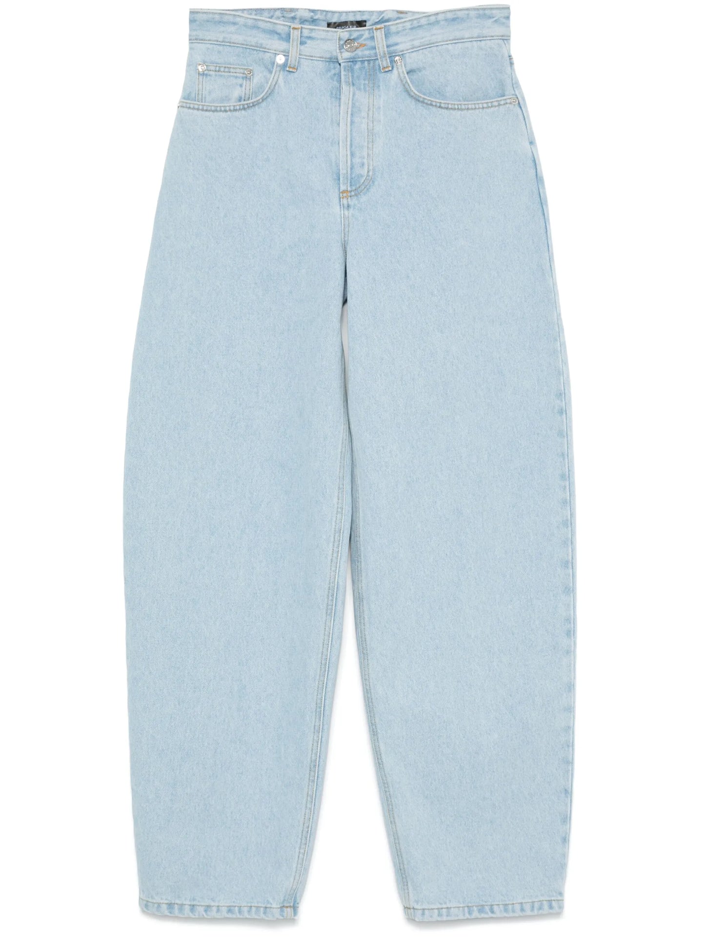 lace-up wide leg jeans