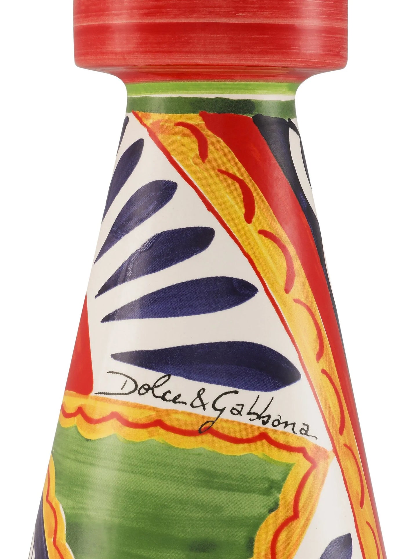 graphic-print candle holder
