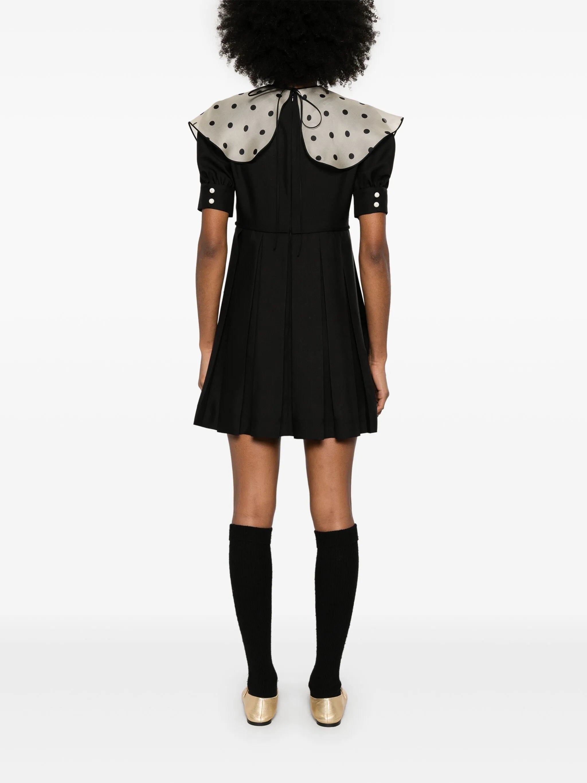 polka dot-print mini dress - Thumbnail 4