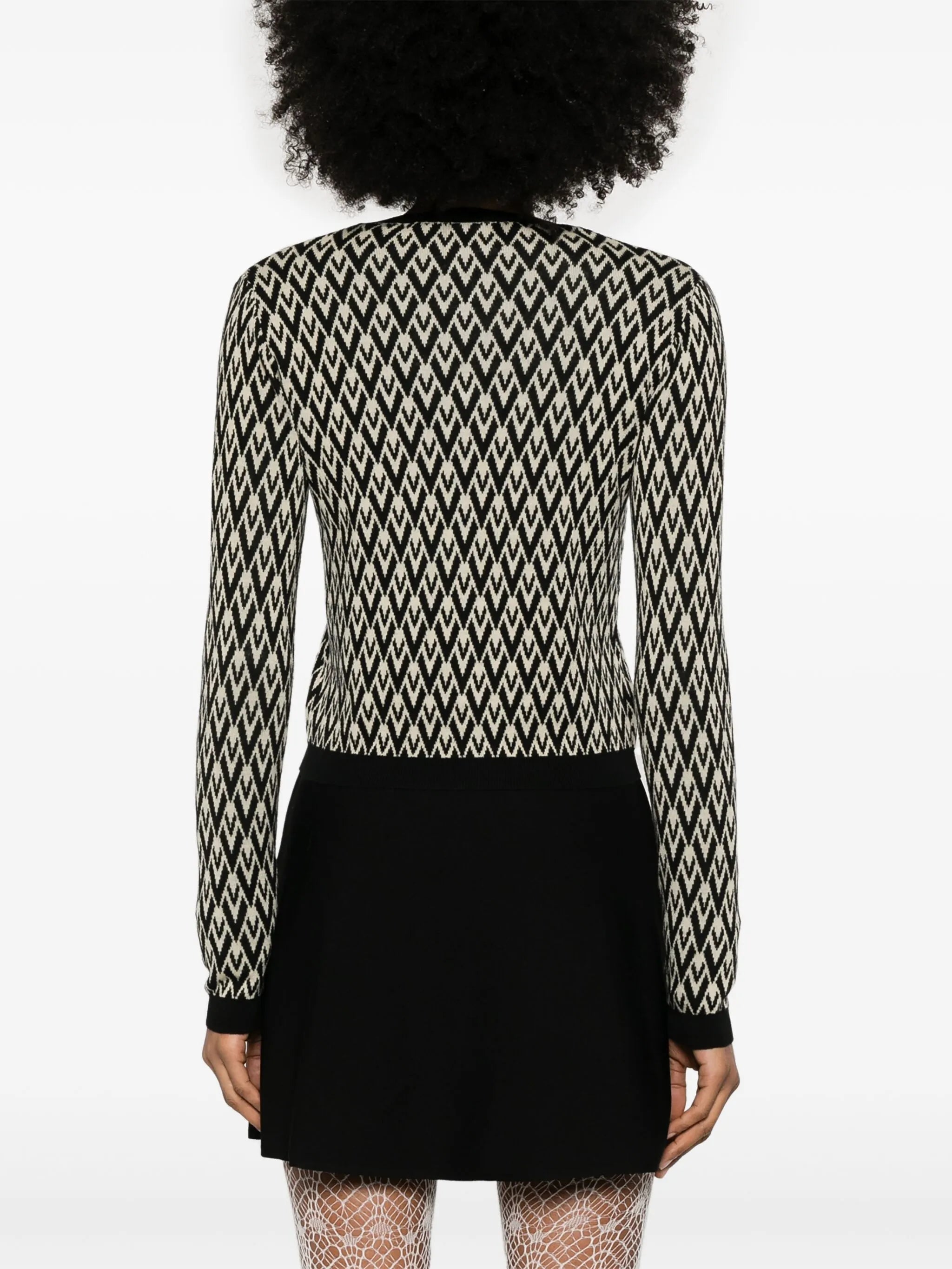 Toute la V-jacquard cardigan