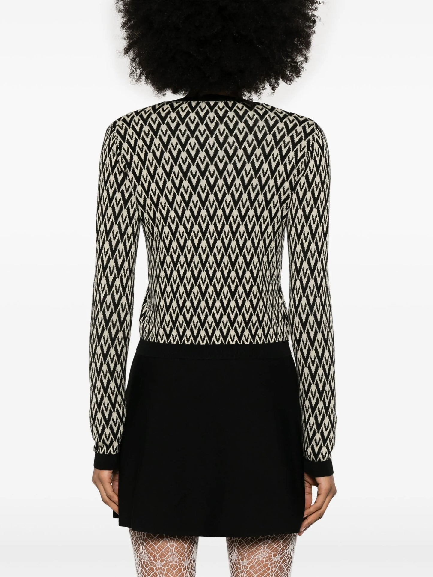 Toute la V-jacquard cardigan