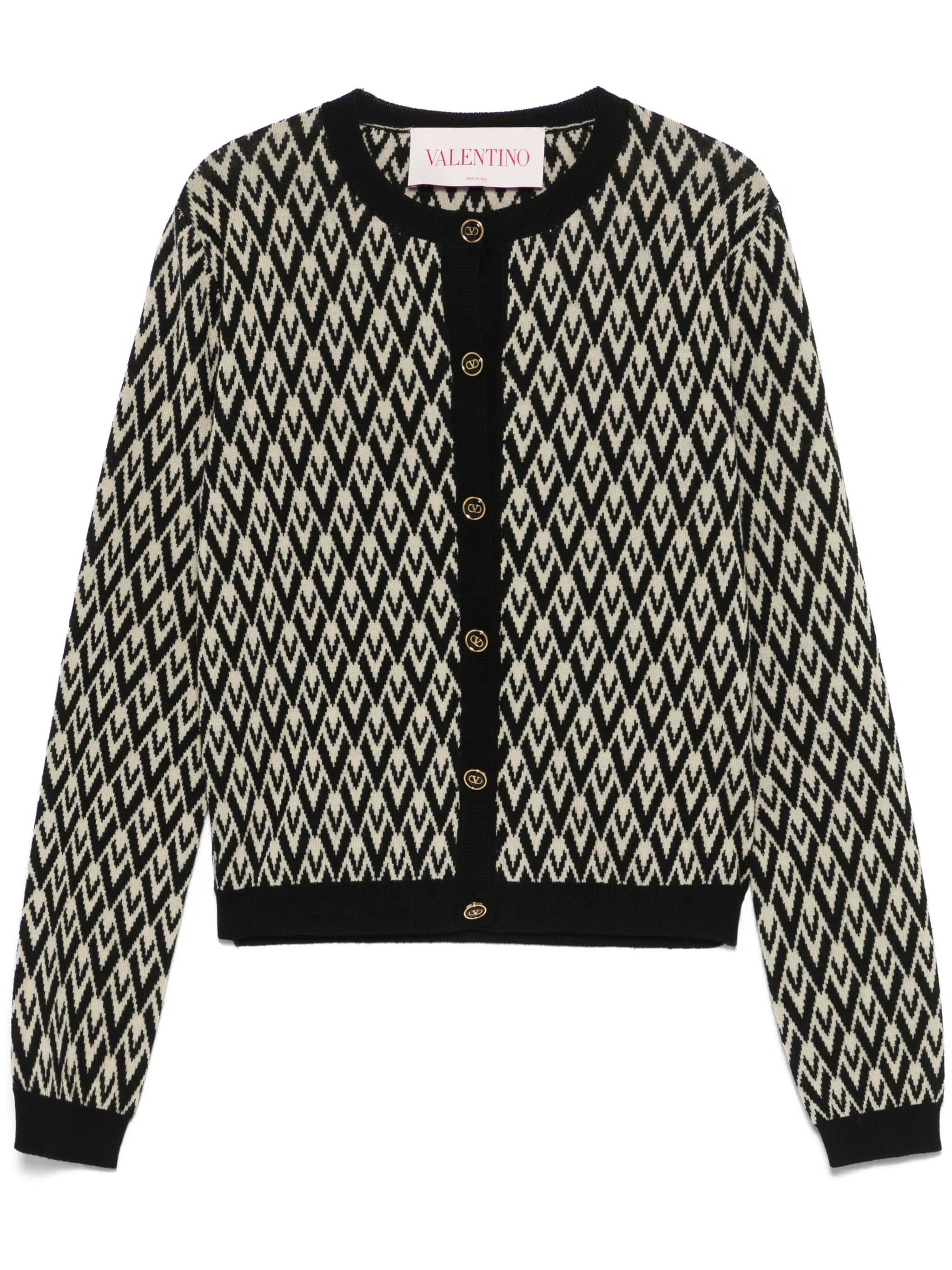 Toute La V-jacquard cardigan