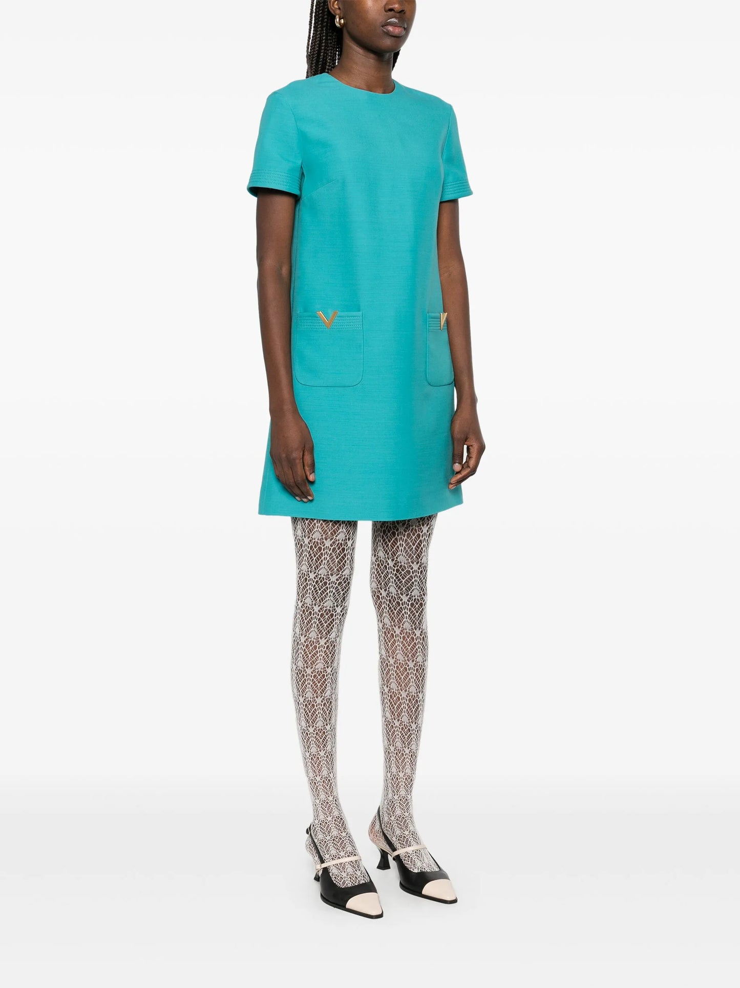 VGold mini dress