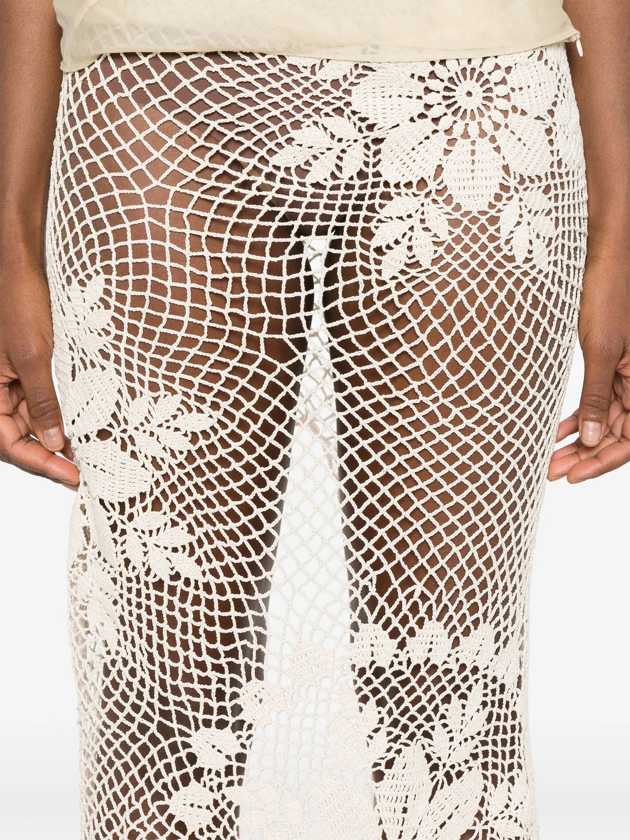 crochet midi skirt