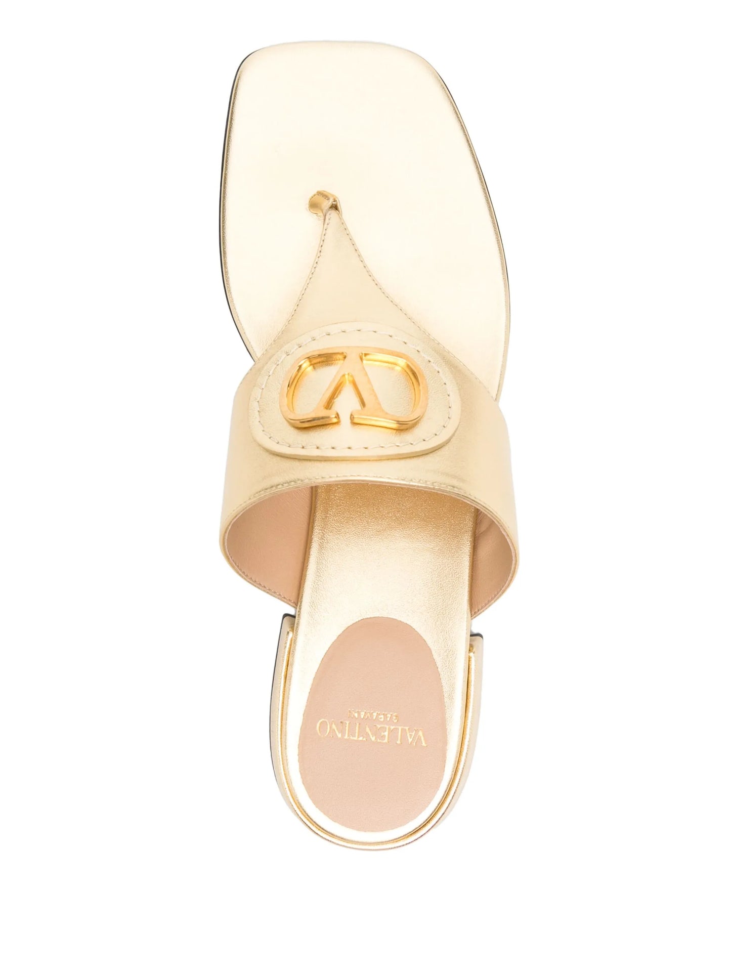 VLogo leather sandals