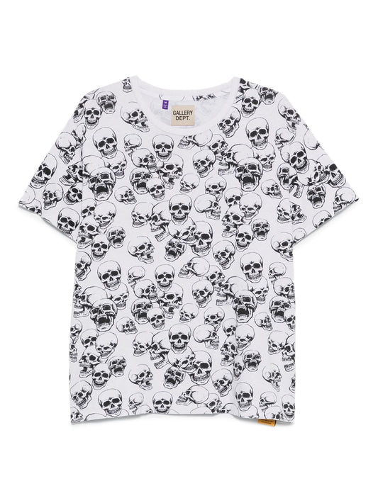 skull-print T-shirt