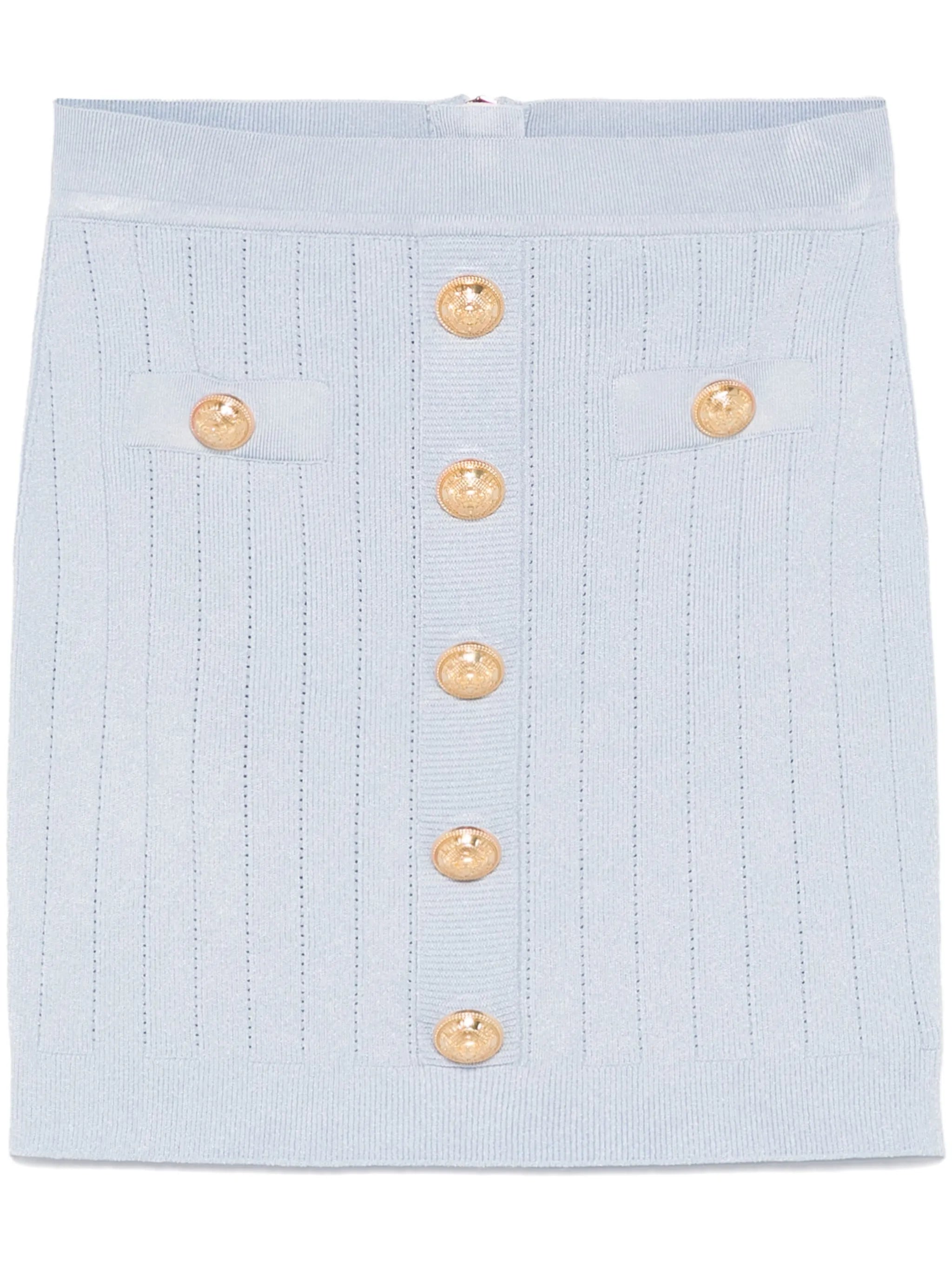 Coin-buttons detailed mini skirt