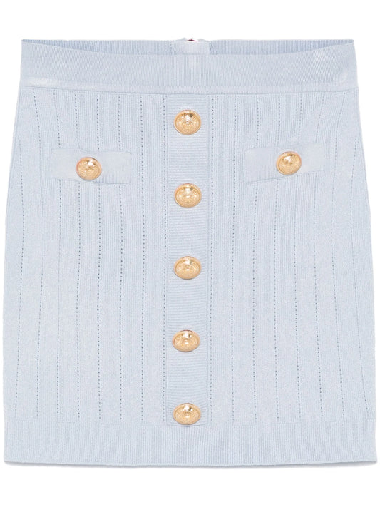 Coin-buttons detailed mini skirt