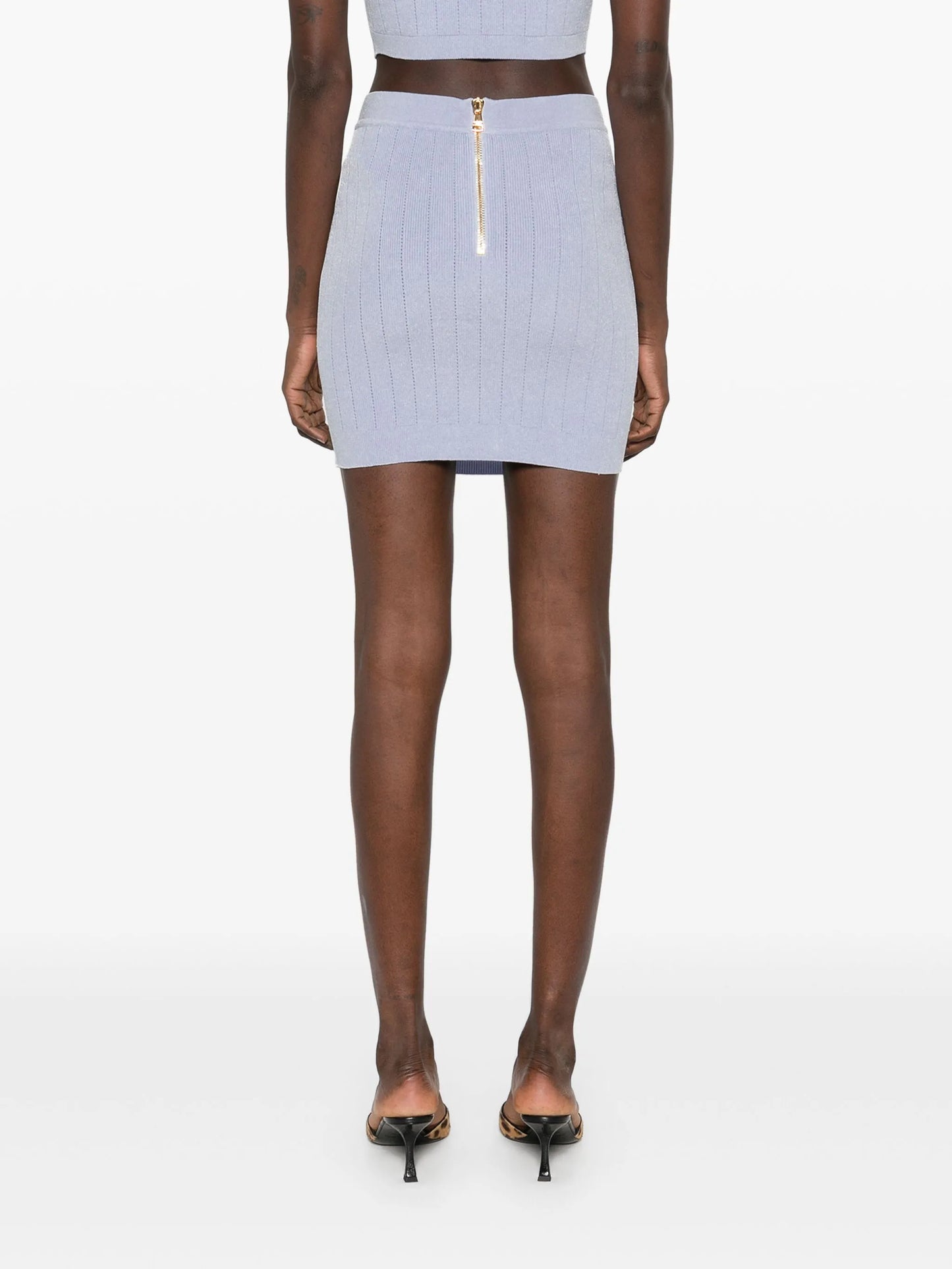 Coin-buttons detailed mini skirt