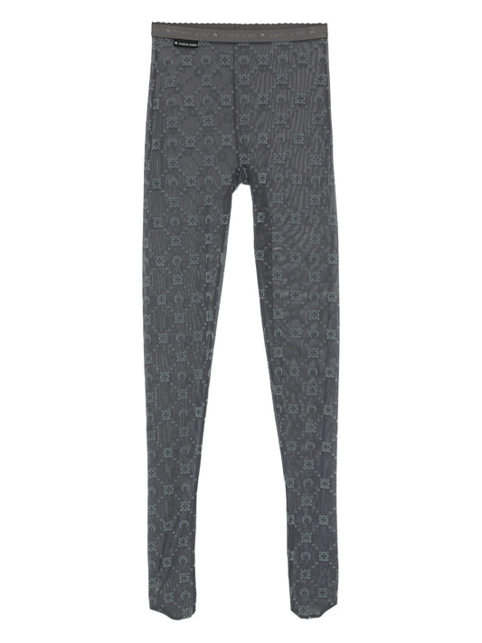 Moonogram-pattern tights