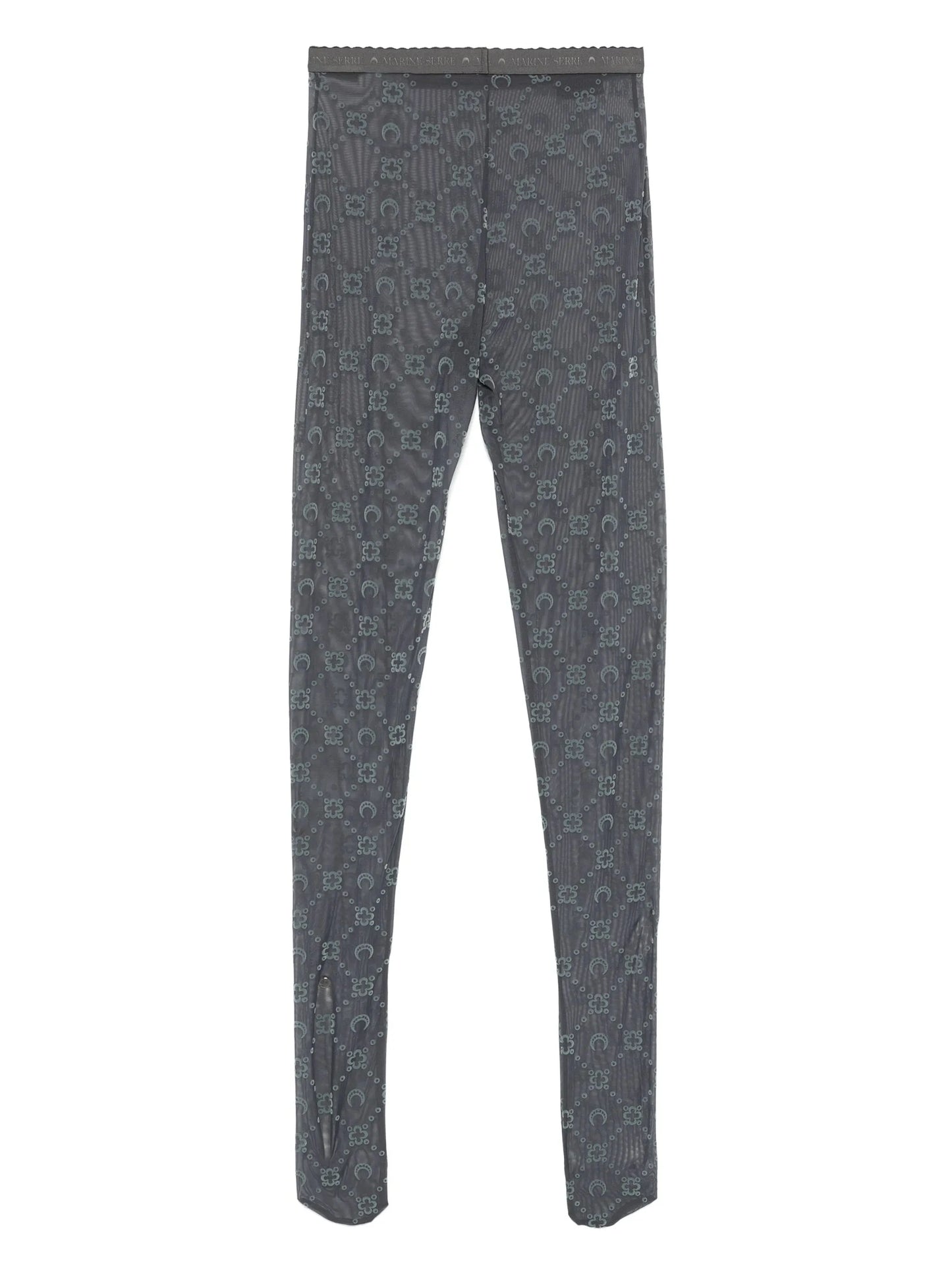 Moonogram-pattern tights