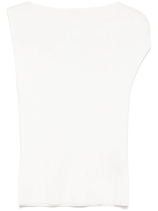 asymmetric-neck top