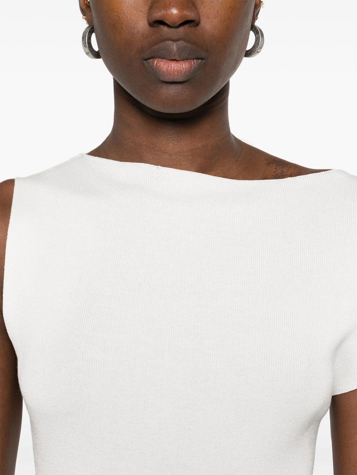 asymmetric-neck top