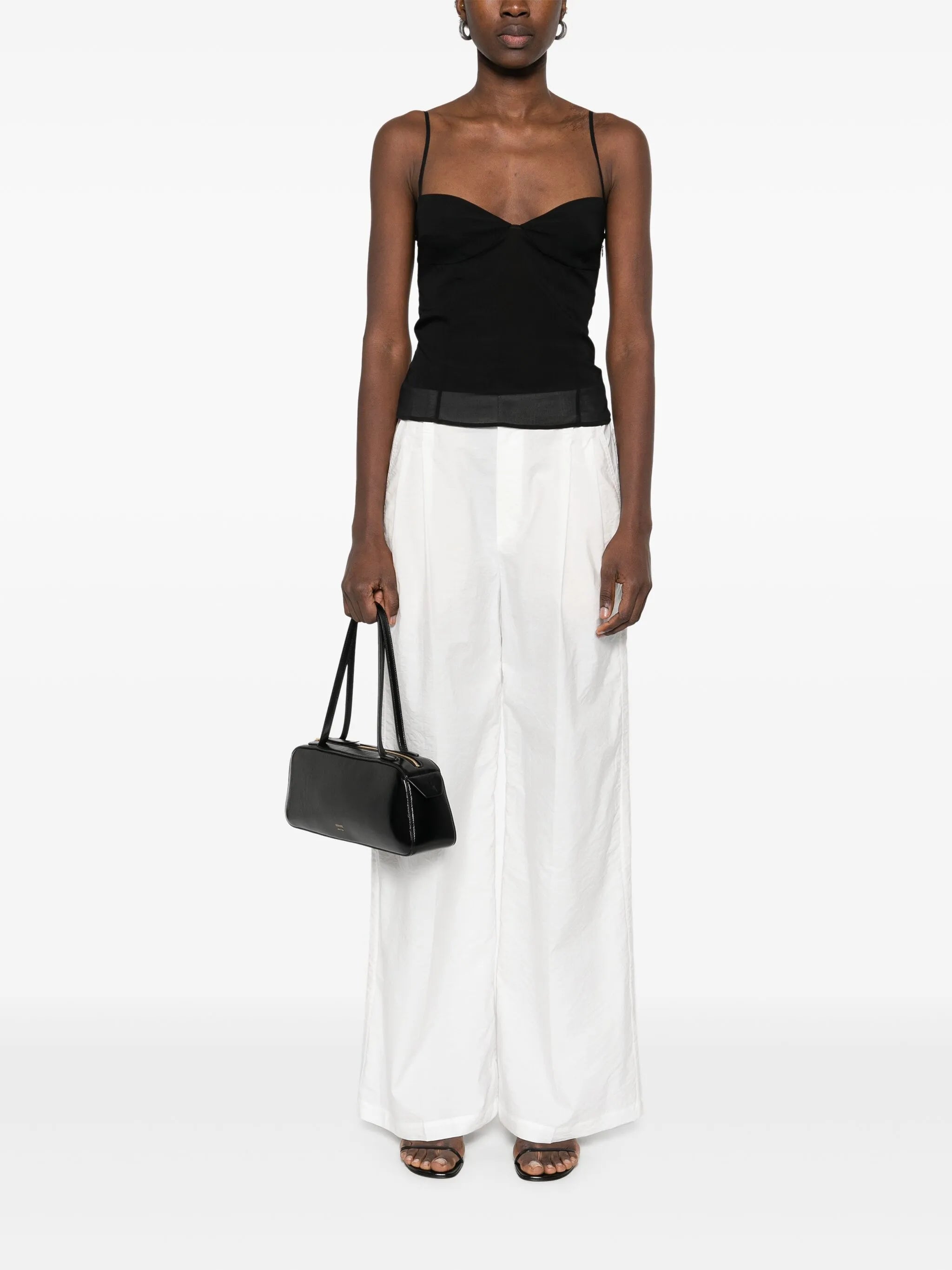 sweetheart-neck tank top