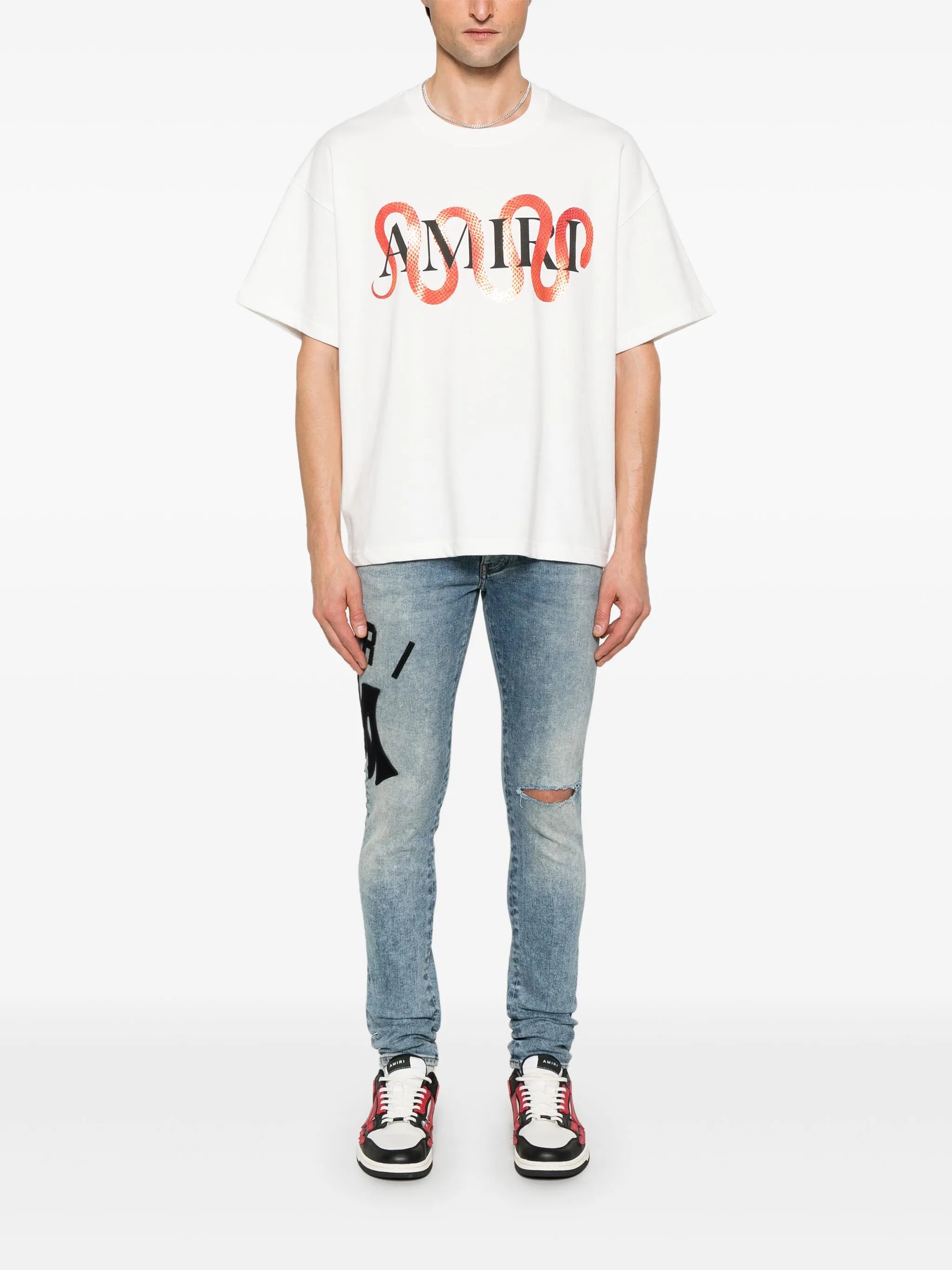 logo-appliqué skinny jeans