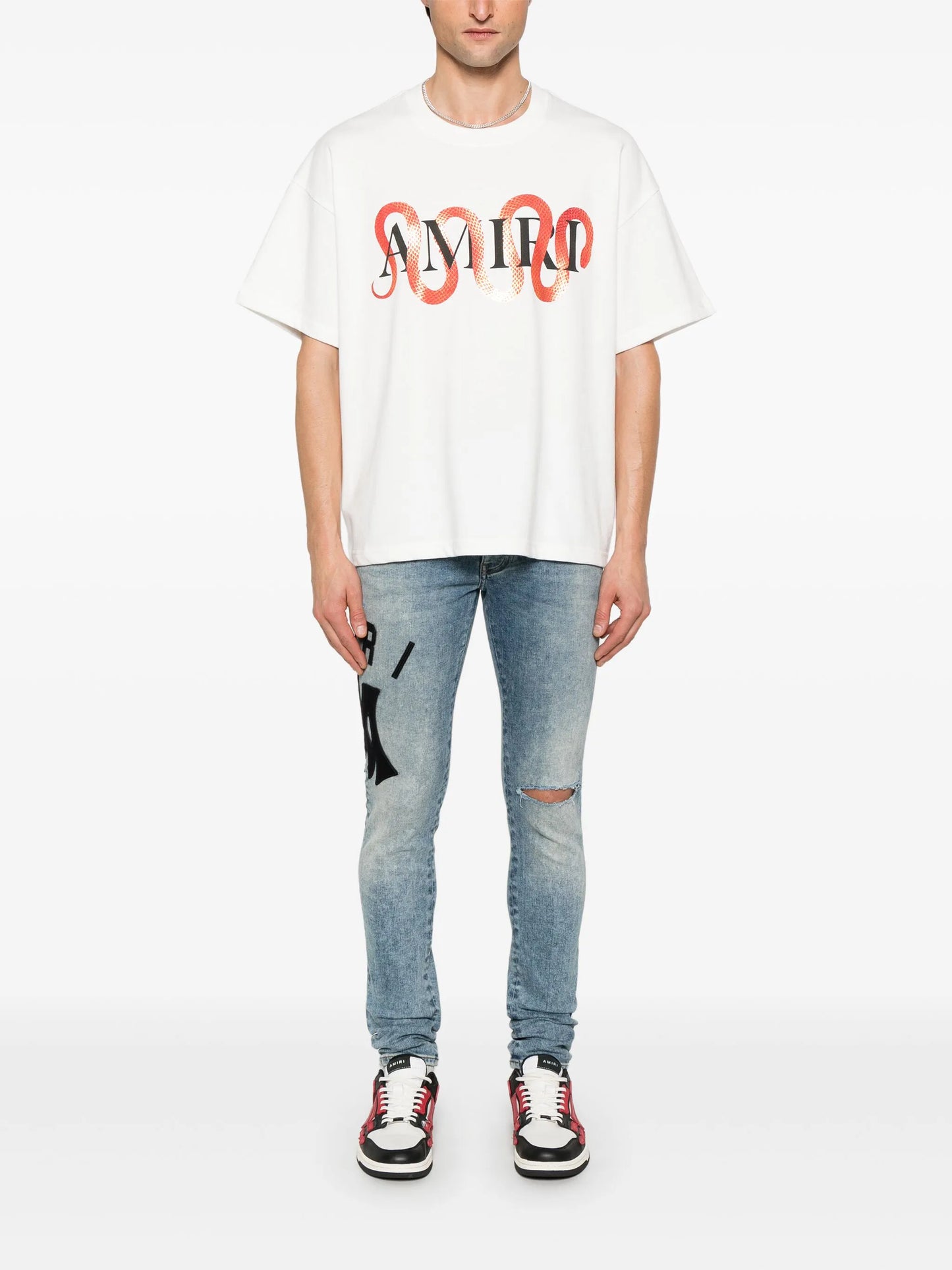 logo-appliqué skinny jeans